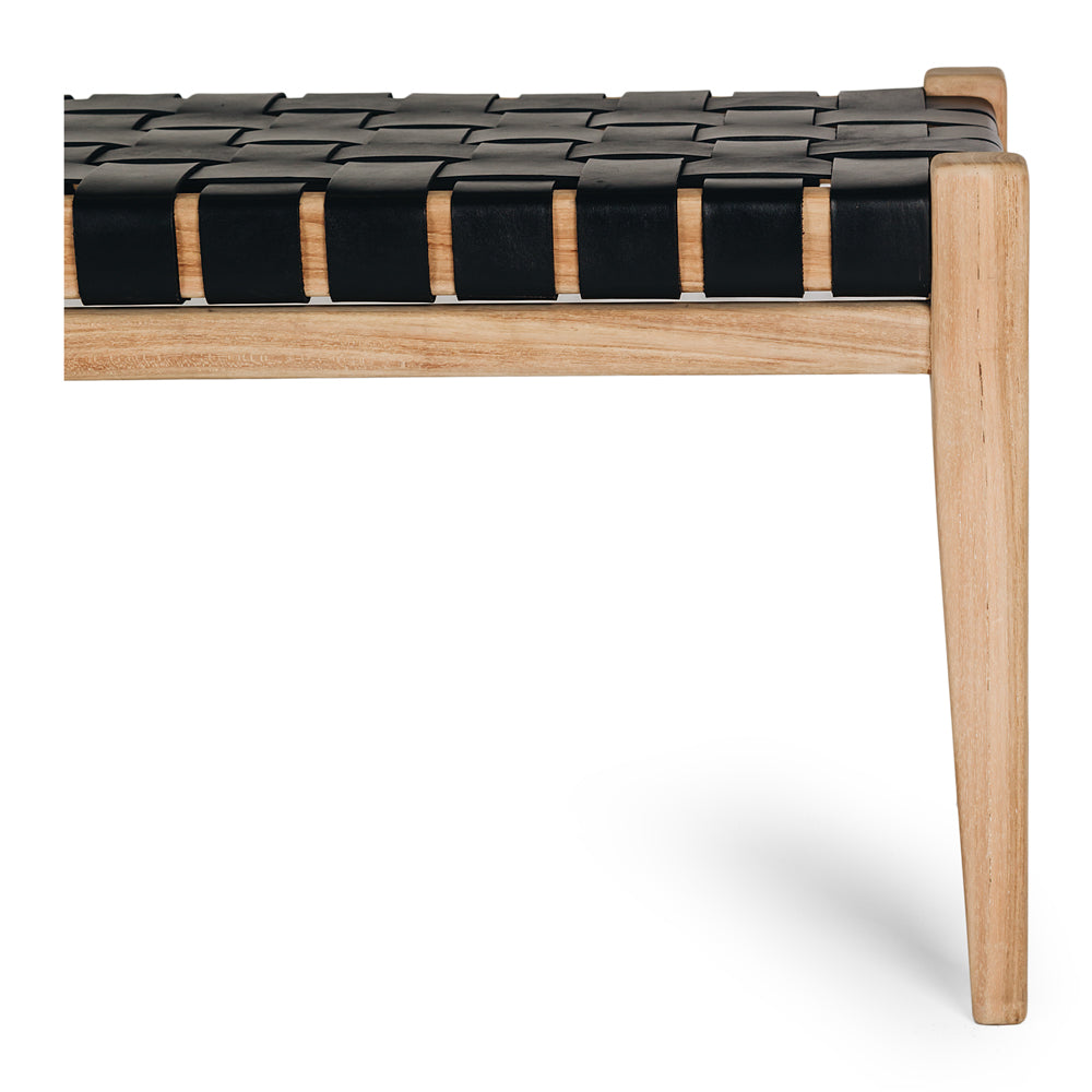 INDO WOVEN BENCH SEAT | BLACK