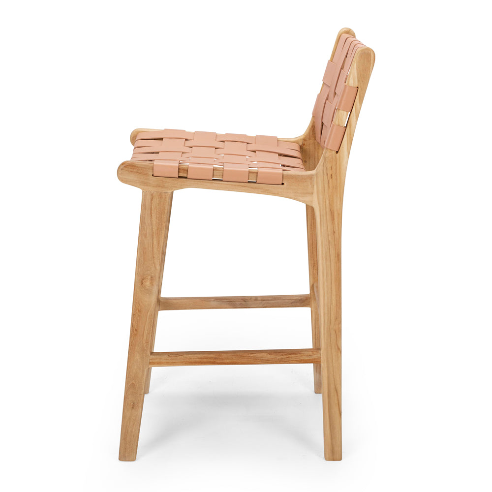 Indo Woven High-back Barstool | Plush