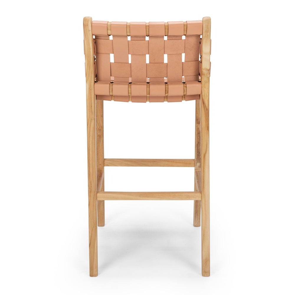 Indo Woven High-back Barstool | Plush