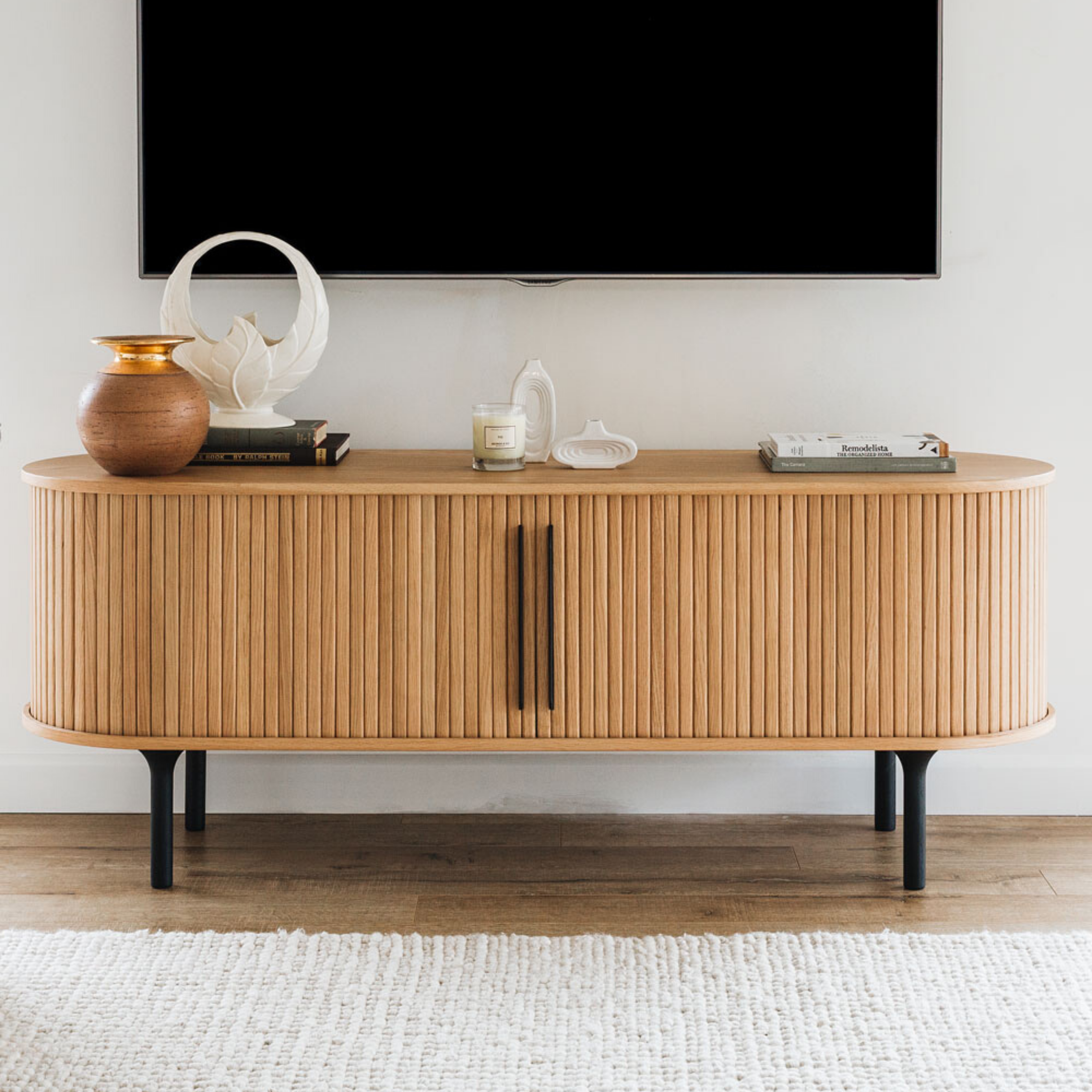 PALLISER 180 NATURAL OAK ENTERTAINMENT UNIT
