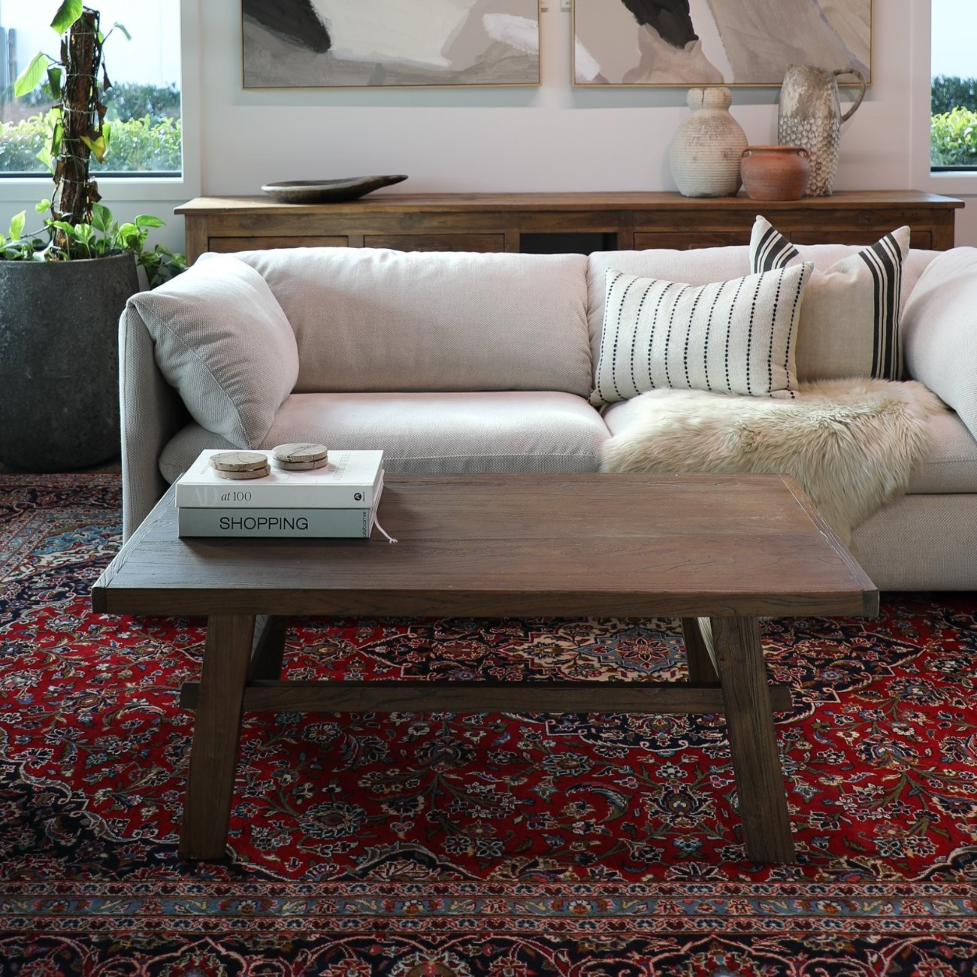 PARQ RECTANGLE COFFEE TABLE | BROWN