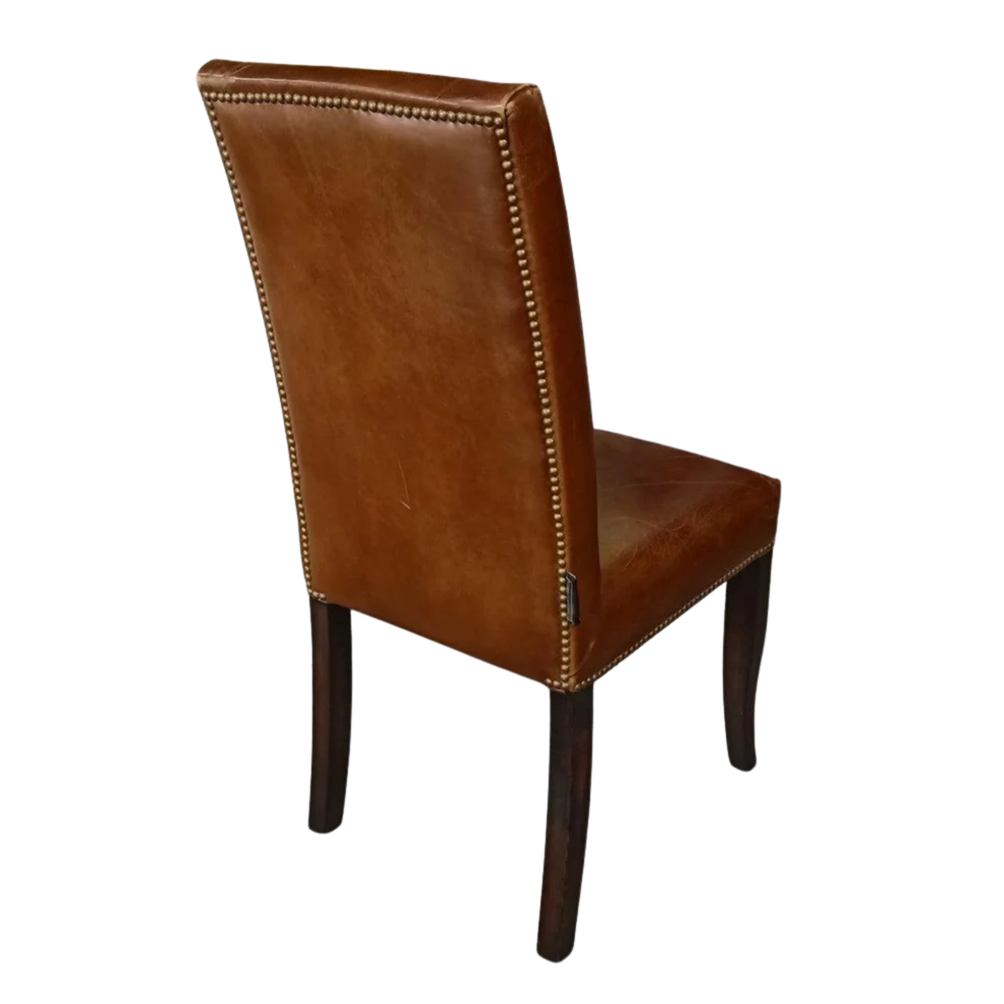 Philadelphia Leather Dining Chair | Cigar Brown