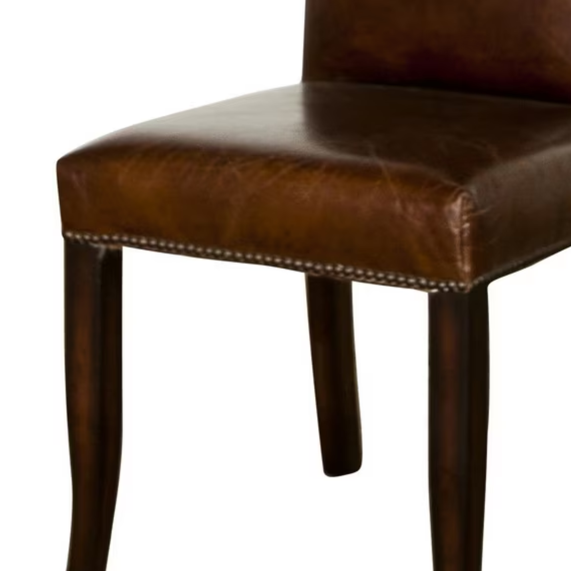 Philadelphia Leather Dining Chair | Cigar Brown