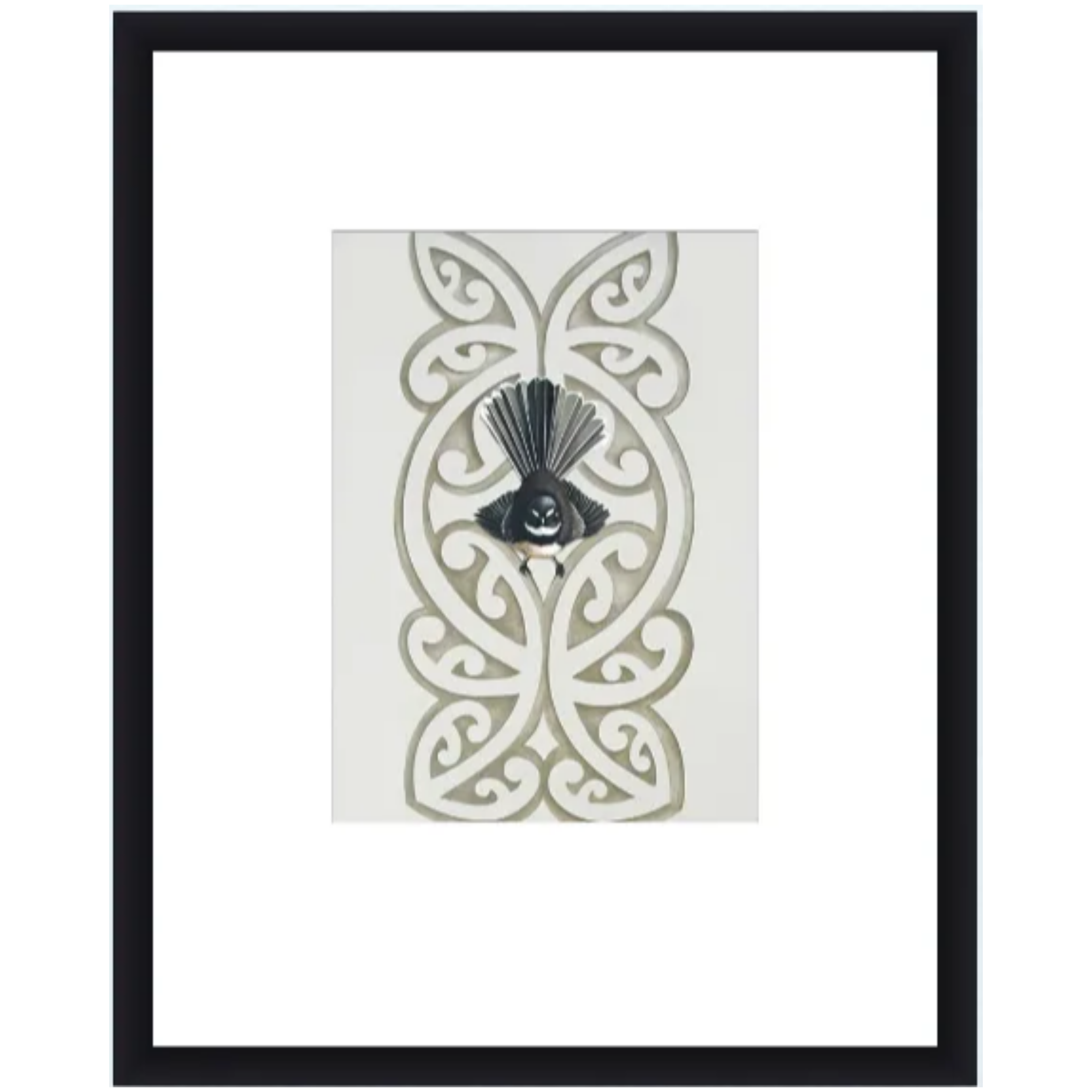 PIWAKAWAKA'S KOWHAIWHAI | CONTEMPORARY FRAME WITH GLASS | JANE CRISP | NZ MADE