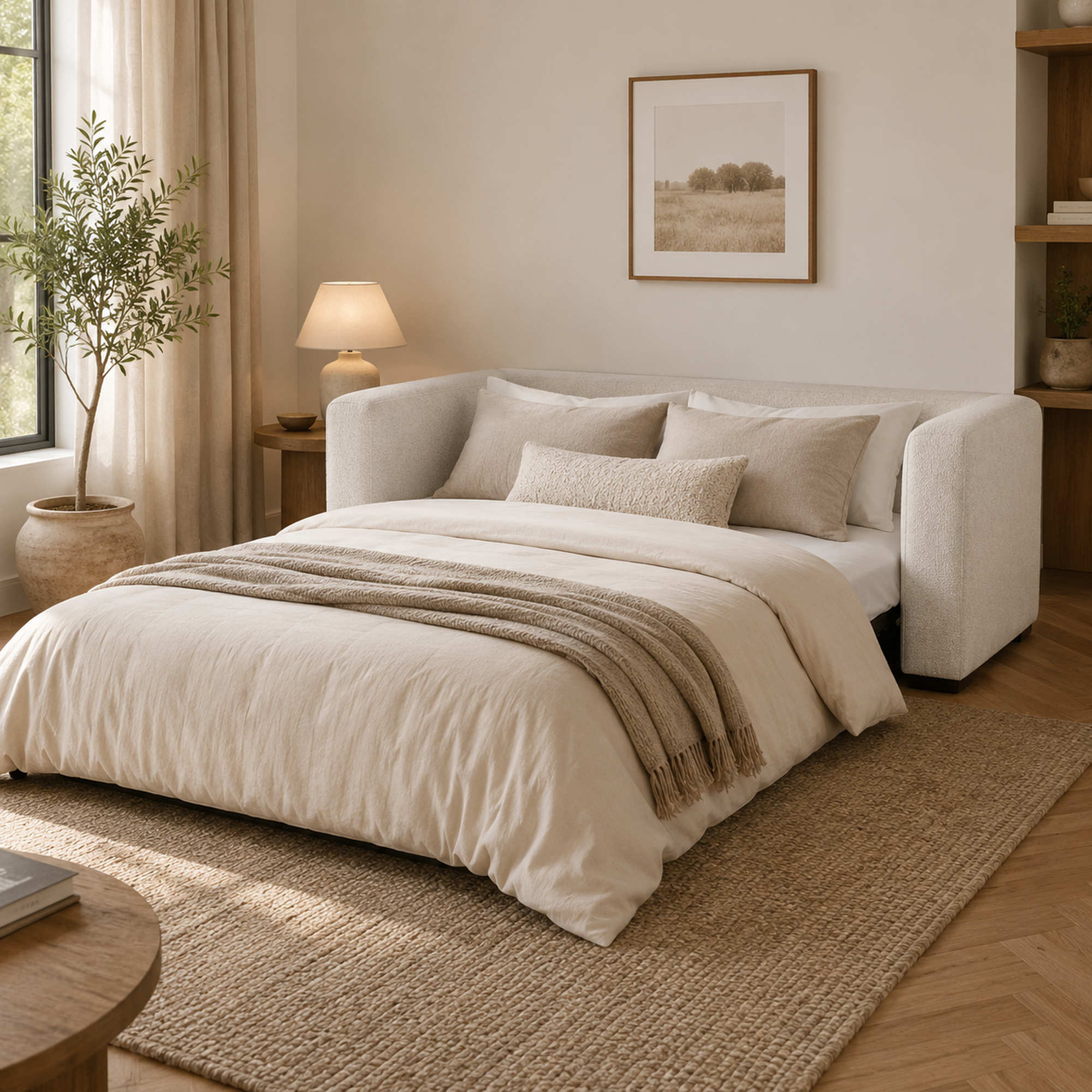 Ratchet Queen Sofa Bed | Salt & Pepper