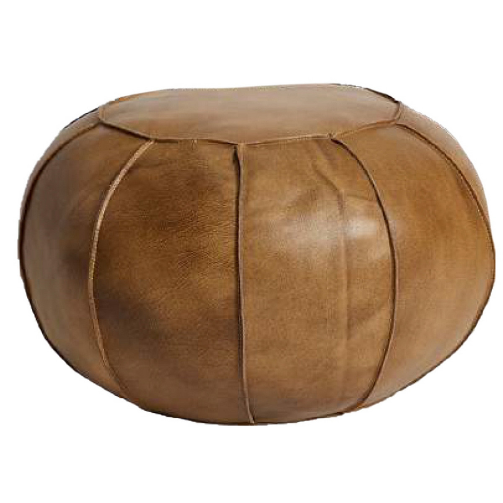 REECE LEATHER POUFFE