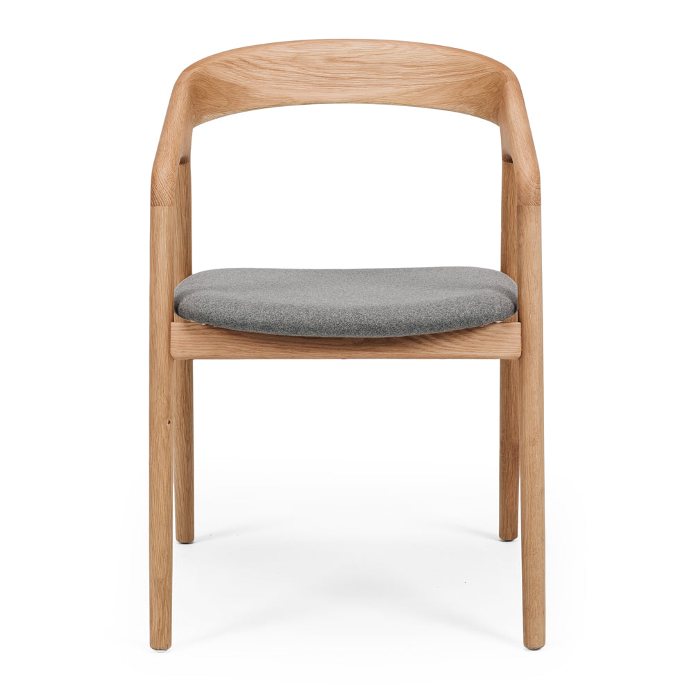 NORA NATURAL OAK DINING CHAIR | FABRIC SEAT