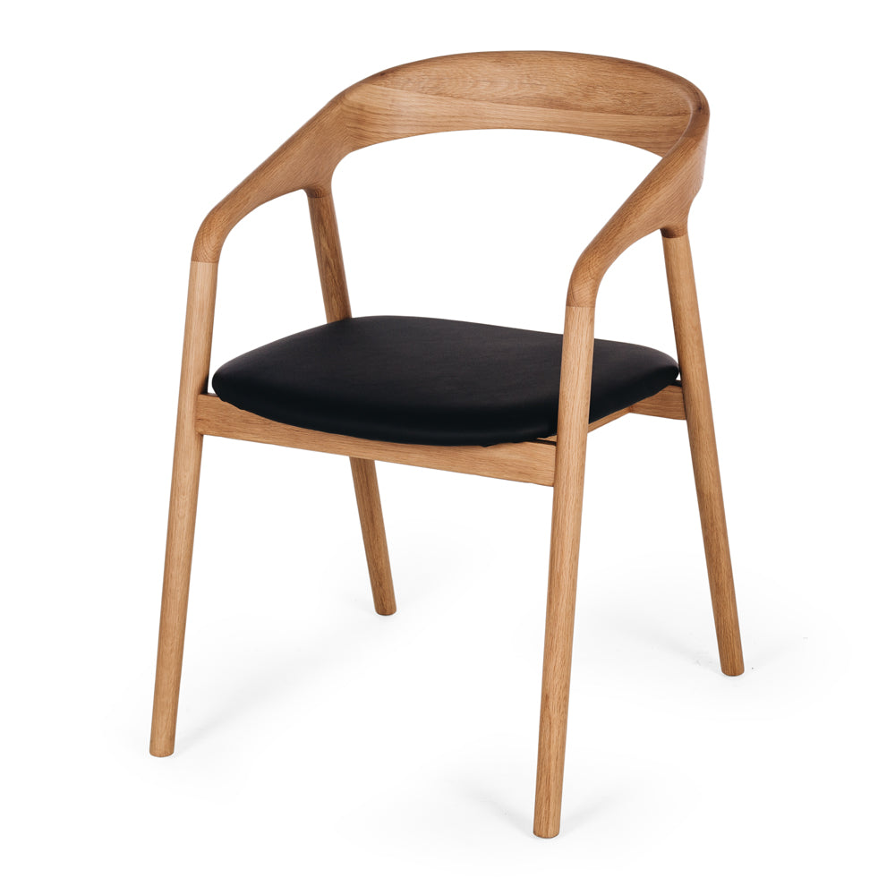 NORA OAK DINING CHAIR | NATURAL OR BLACK