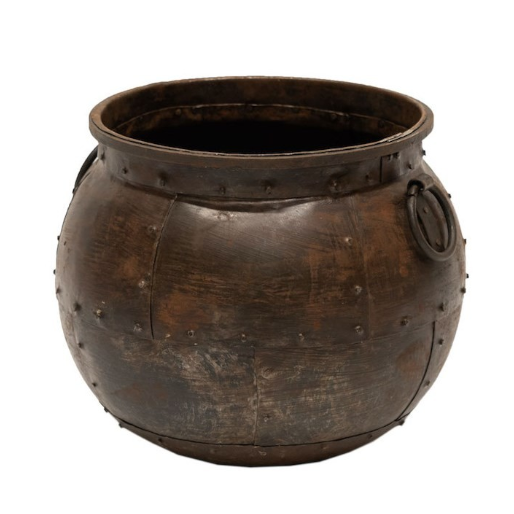 SAHAR ROUND IRON PLANTER | SMALL