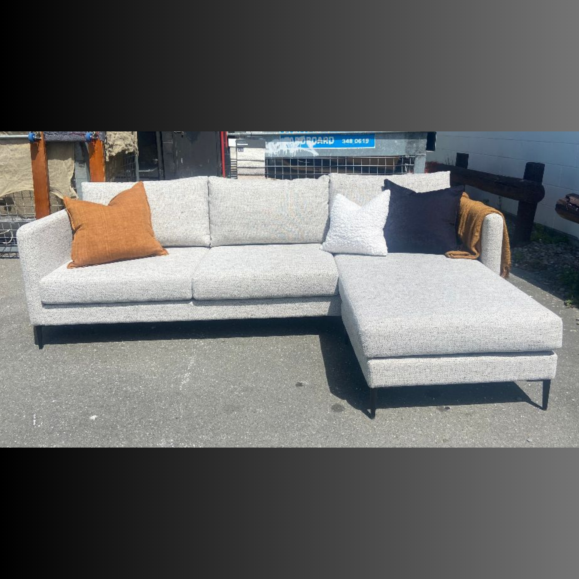 SIERRA 4 SEATER WITH REV CHAISE | NZ MADE | SEVERAL SIZES & FABRICS AVAILABLE