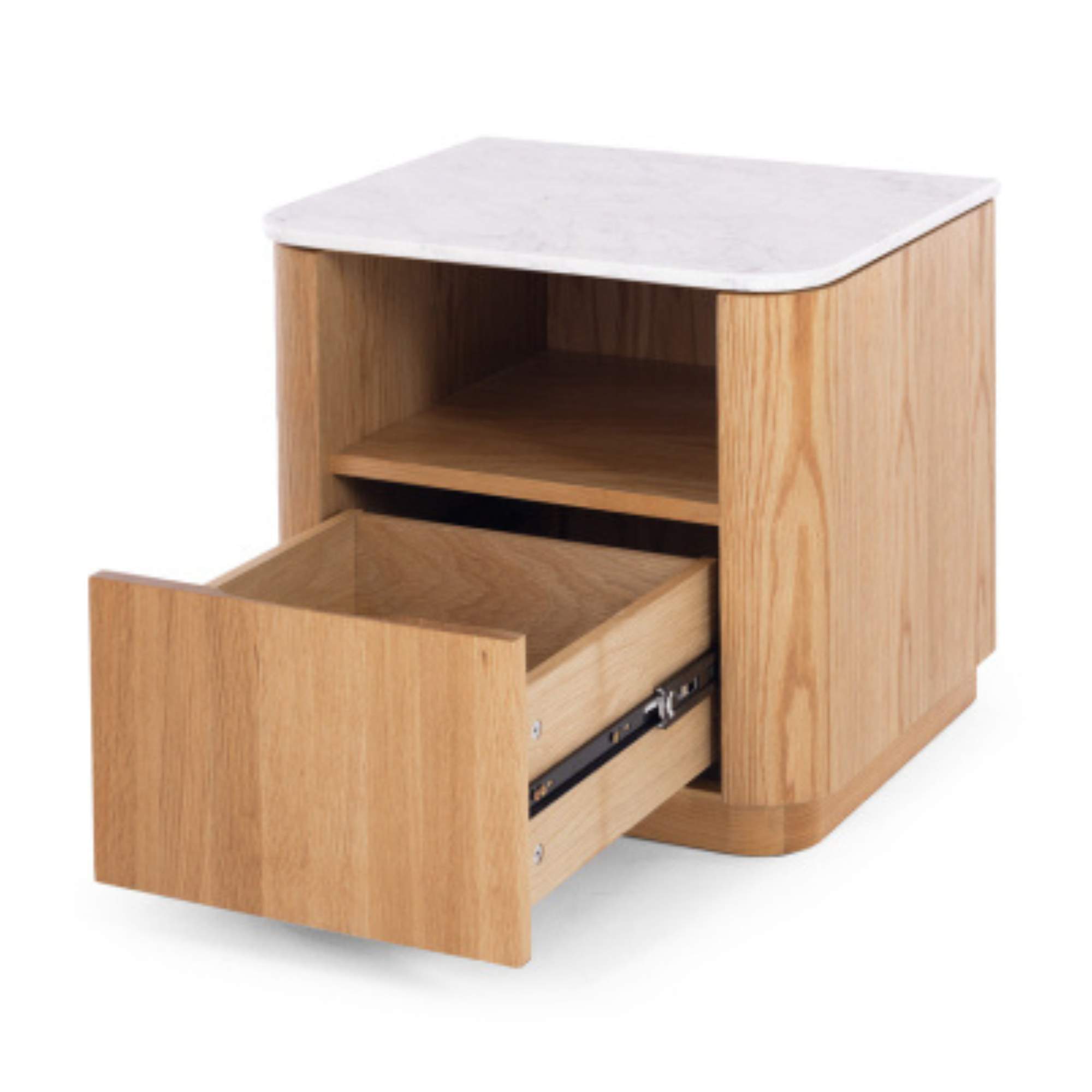 STASH 1 DRAWER BEDSIDE | MARBLE TOP