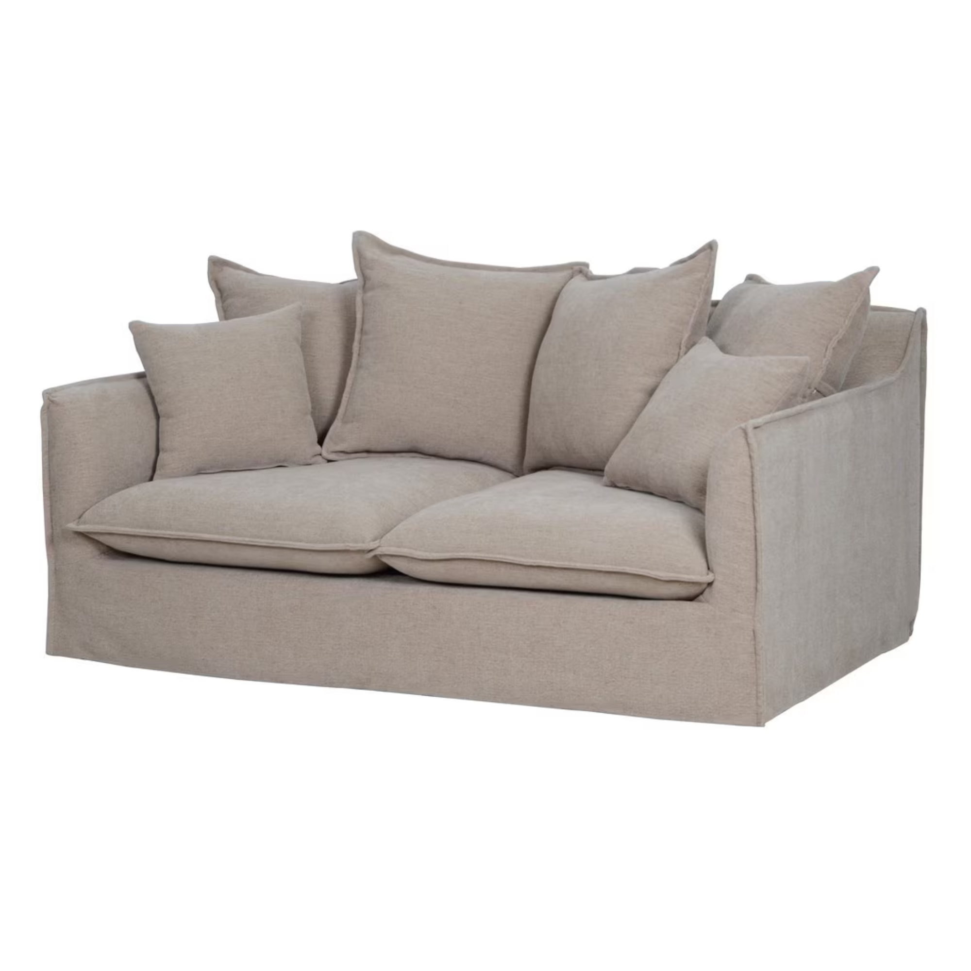 SYDNEY SLIP-COVER 2 SEATER | HAZELNUT