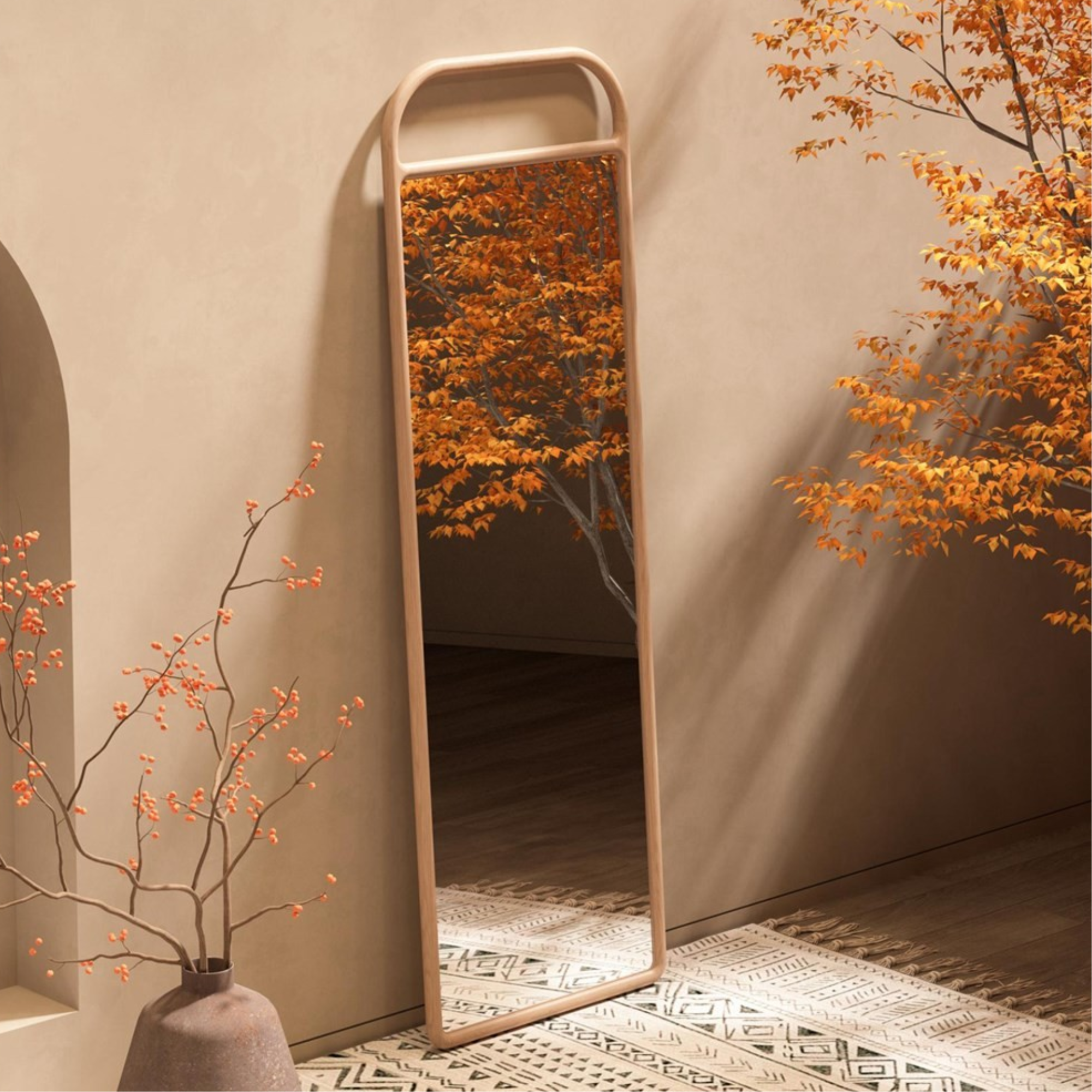 TERA LEANING MIRROR | NATURAL