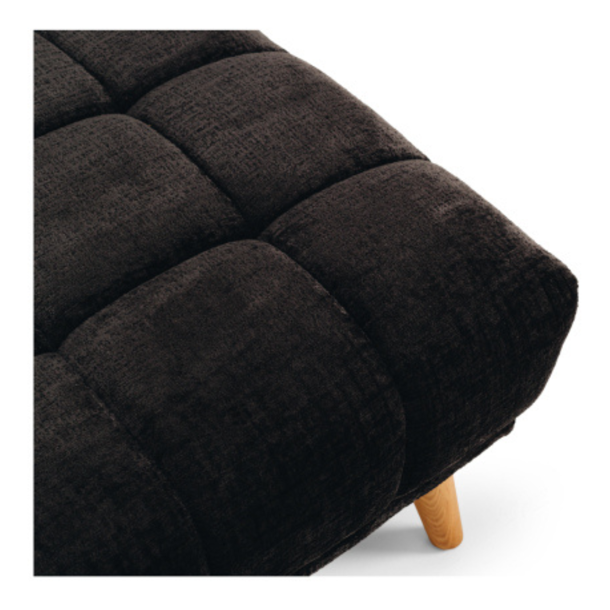 TOWELIE OTTOMAN / FOOTSTOOL | PANTHER BLACK