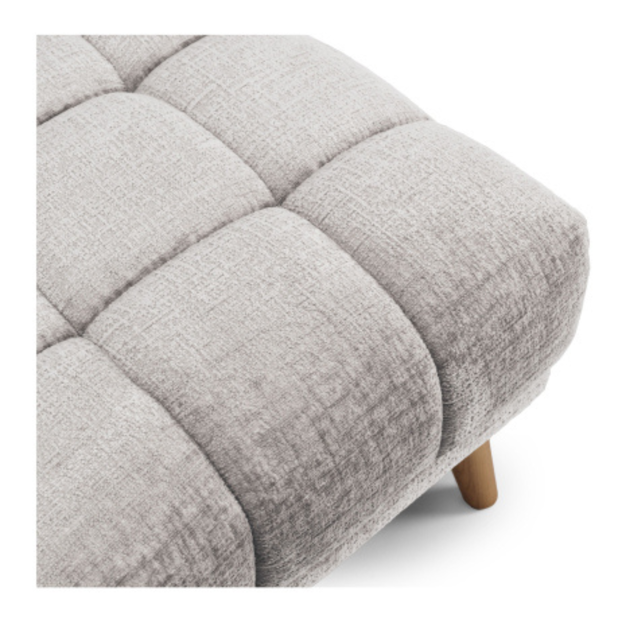 TOWELIE OTTOMAN / FOOTSTOOL | PEARL GREY