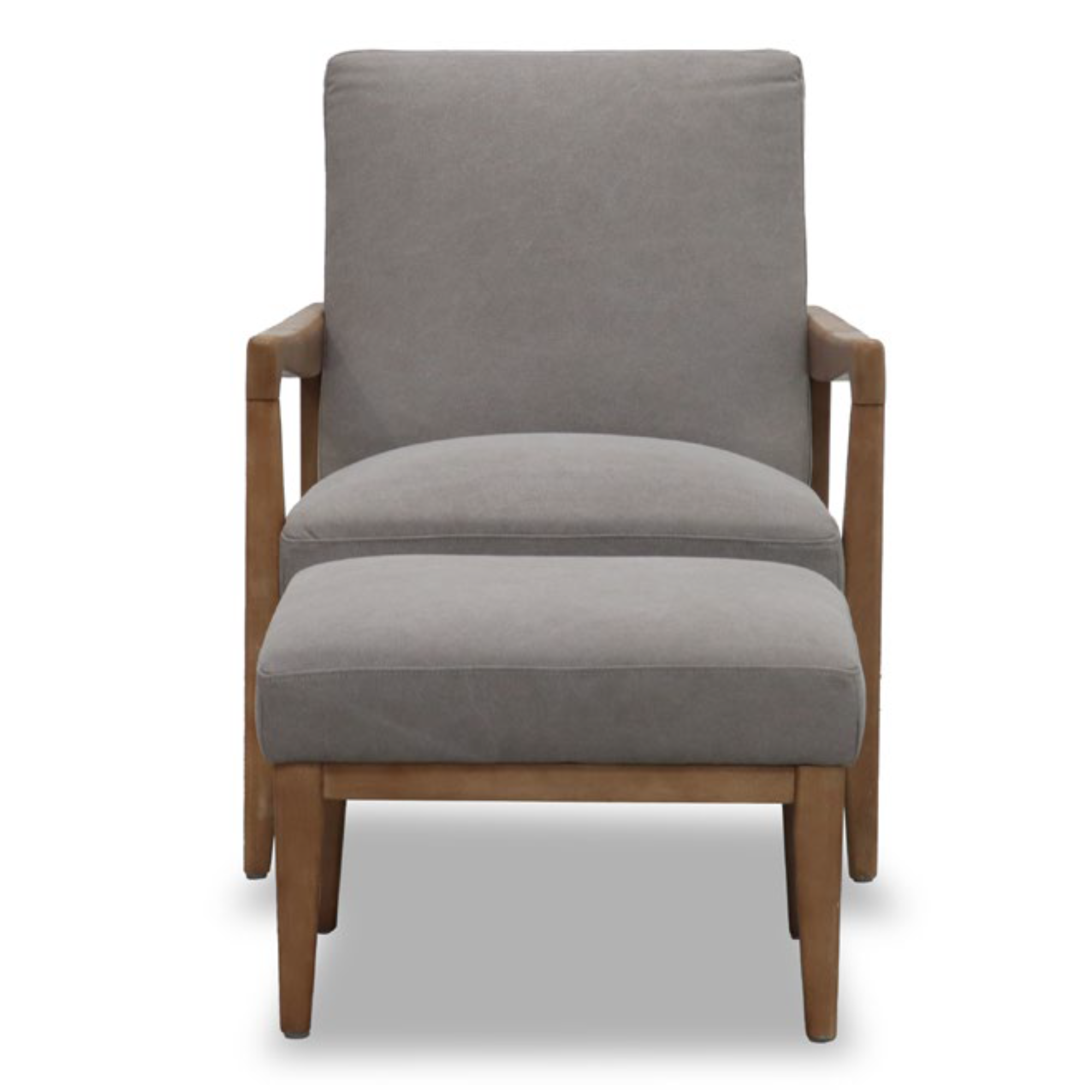 TRIESTE TAUPE LOUNGE CHAIR & FOOTREST