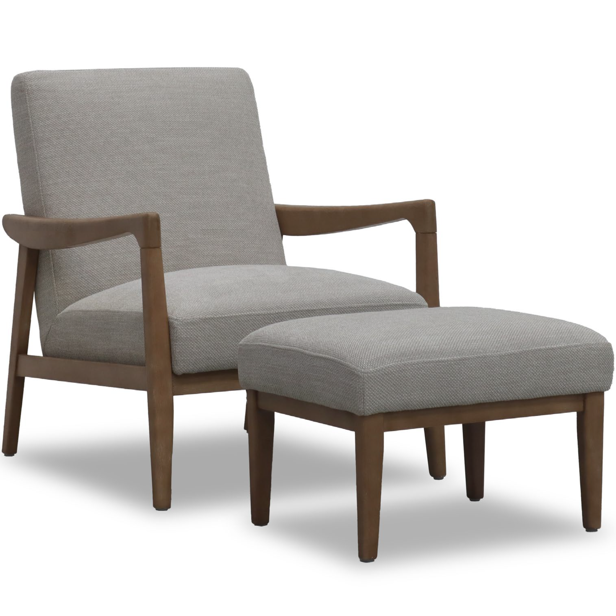 TRIESTE TAUPE LOUNGE CHAIR & FOOTREST