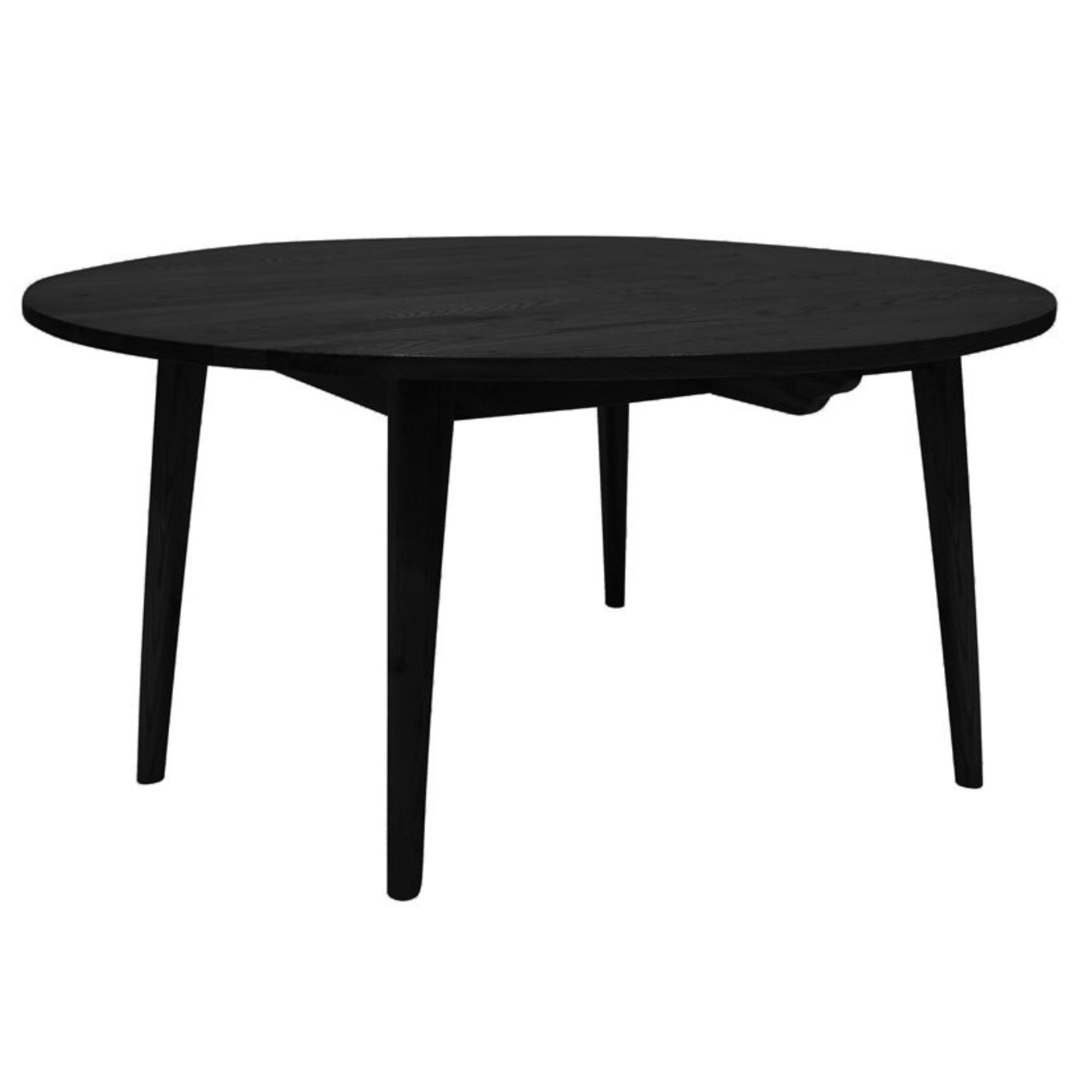 VAASA BLACK ROUND OAK DINING TABLE | 2 SIZES