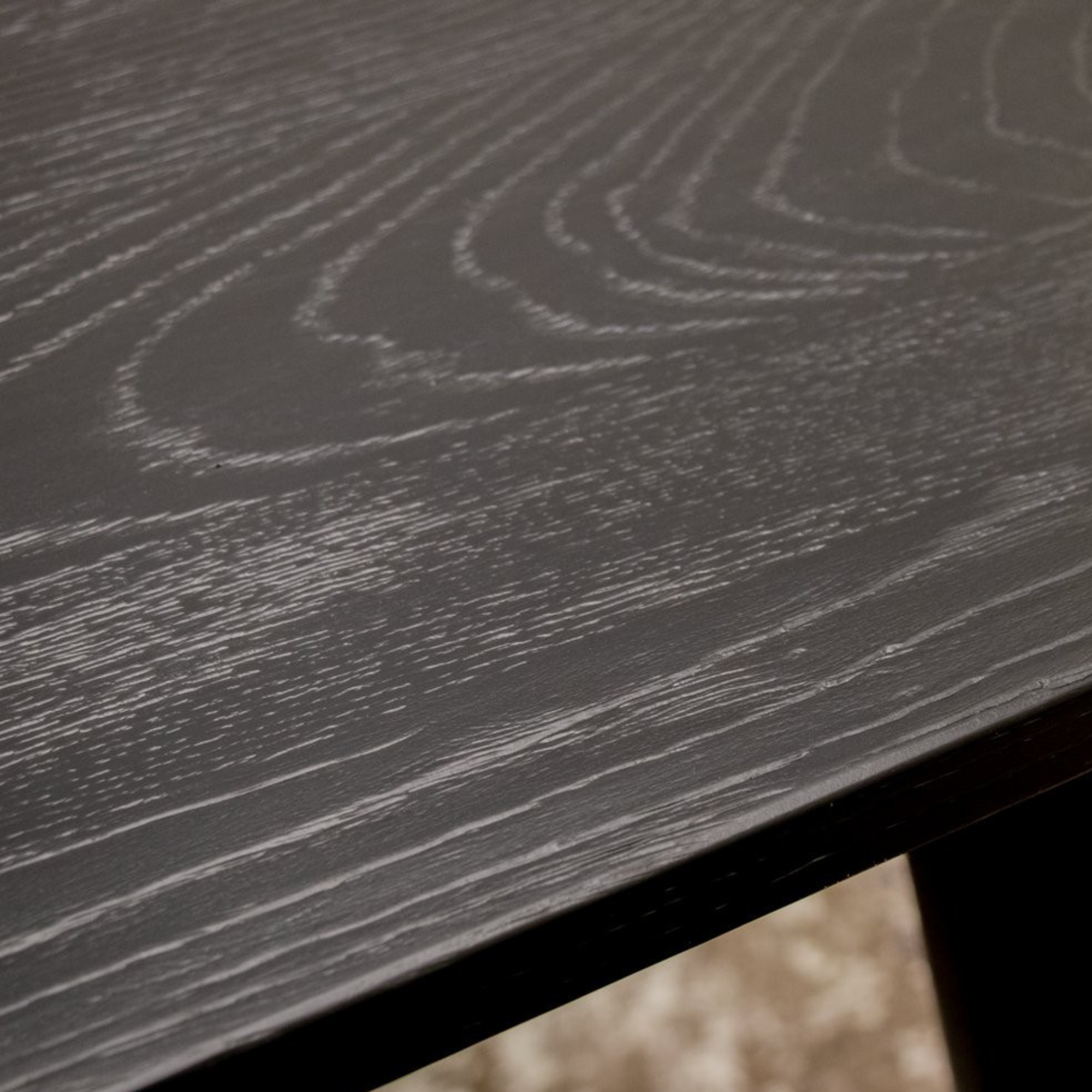 Vaasa Oak Bar Table | Matte Black