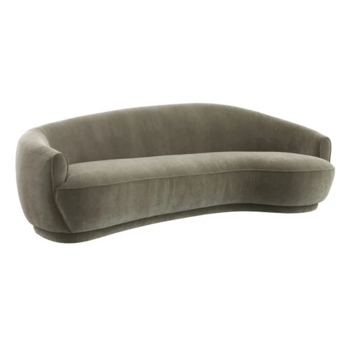 Velma Curved Sofa | Moss Green Velvet