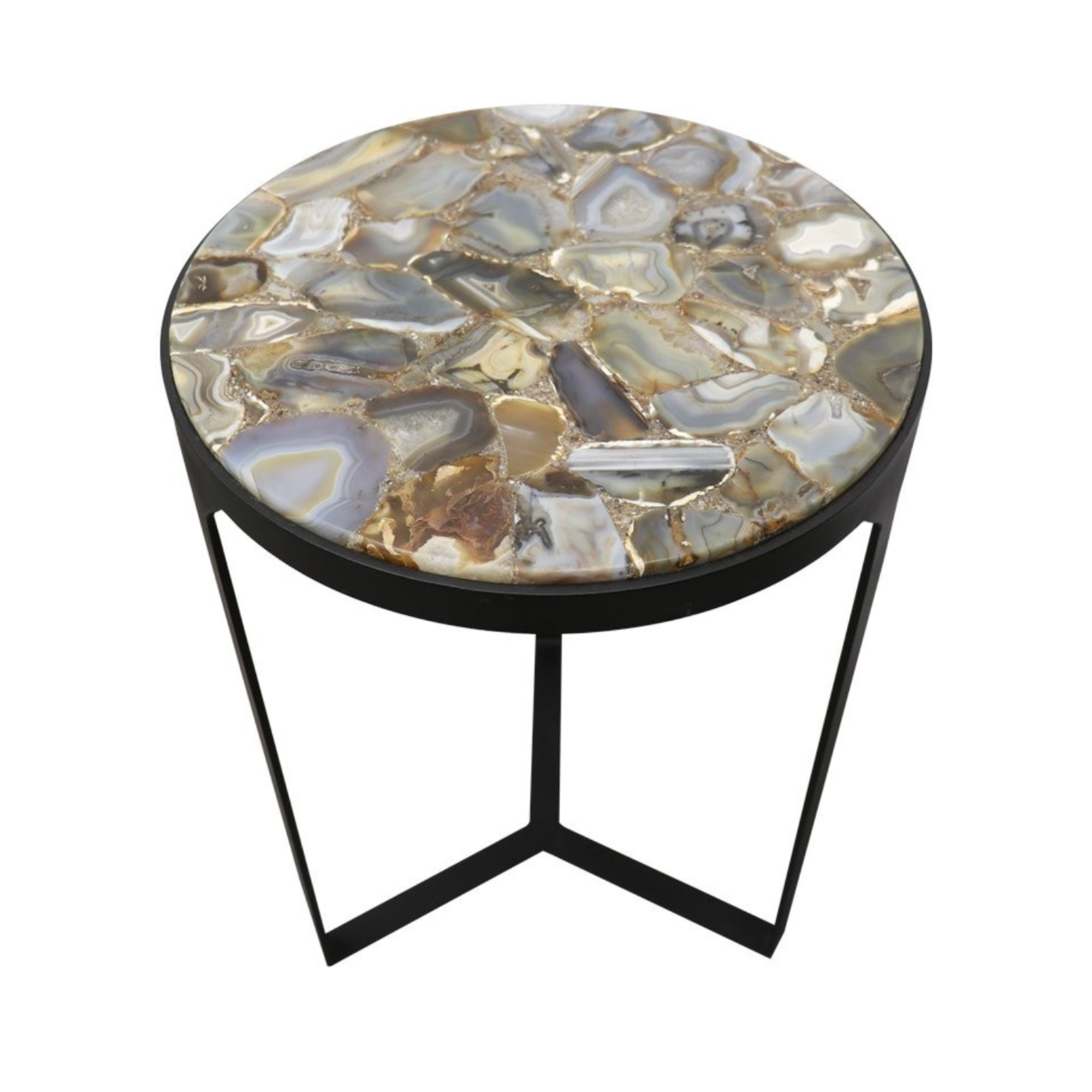 VERONA SIDE TABLE | BLACK AGATE