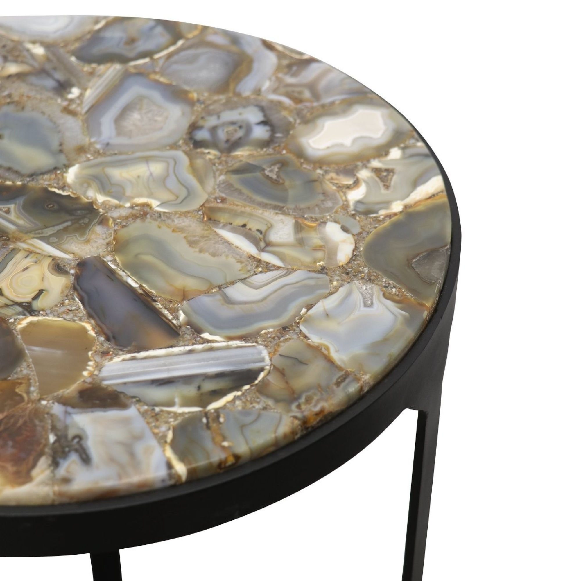 VERONA SIDE TABLE | BLACK AGATE