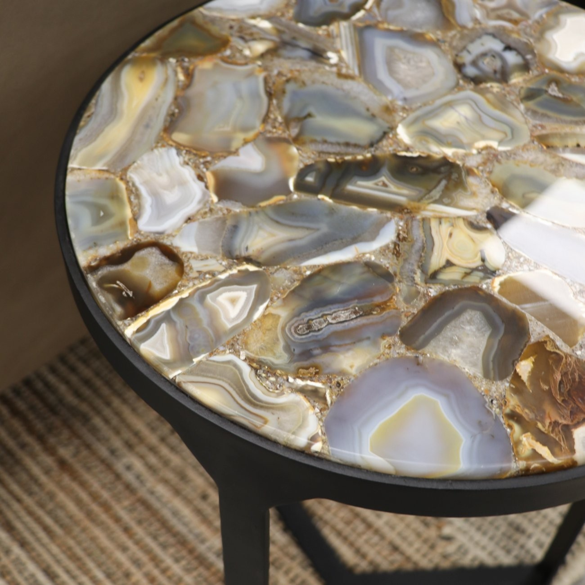 VERONA SIDE TABLE | BLACK AGATE