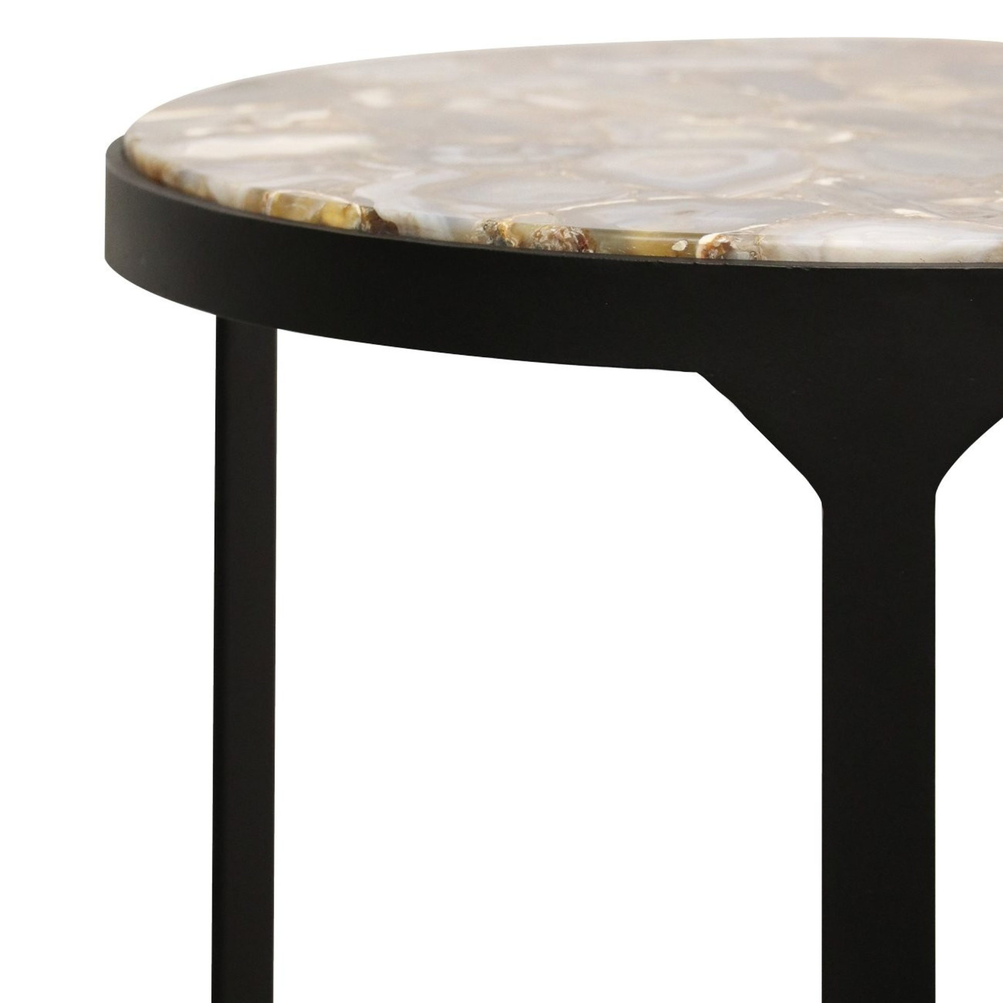 VERONA SIDE TABLE | BLACK AGATE