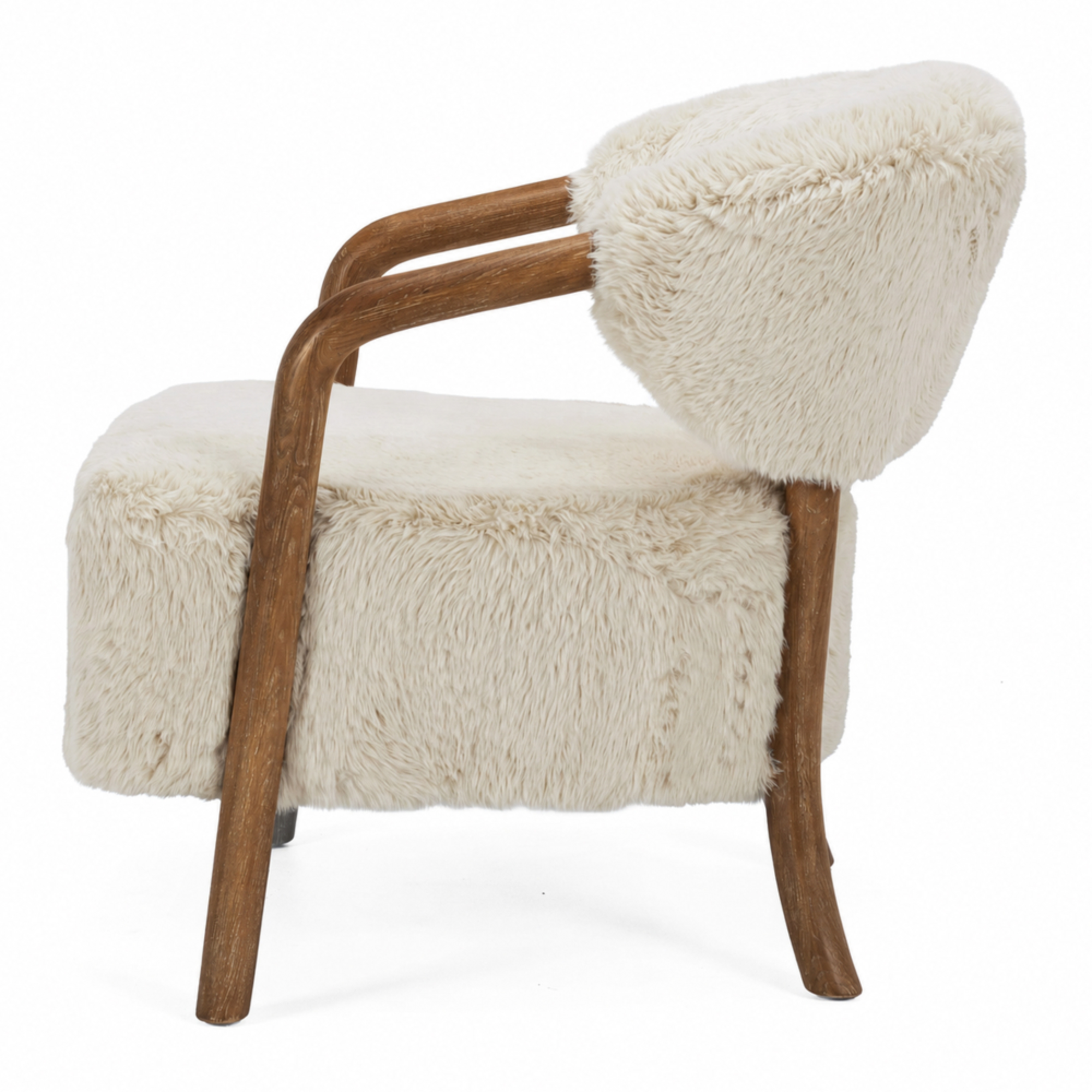 Yak Armchair - Tibetan Buffalo Hair | Dark Oak