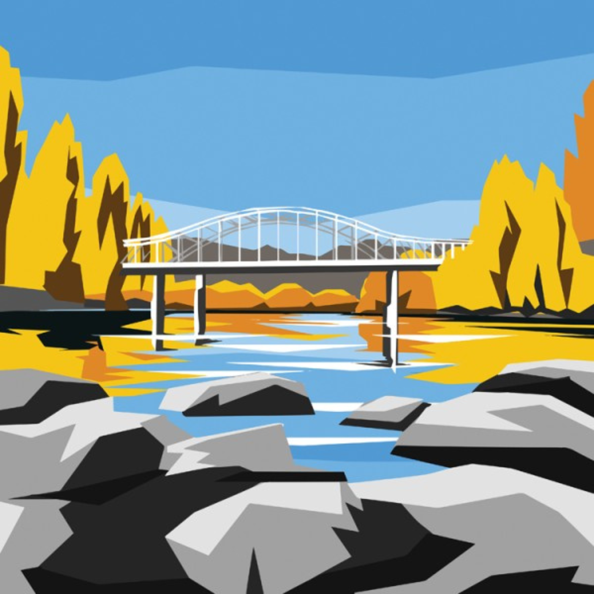 ALEXANDRA BRIDGE | CANVAS STRETCHED READY TO HANG | IRA MITCHELL  | NZ MADE