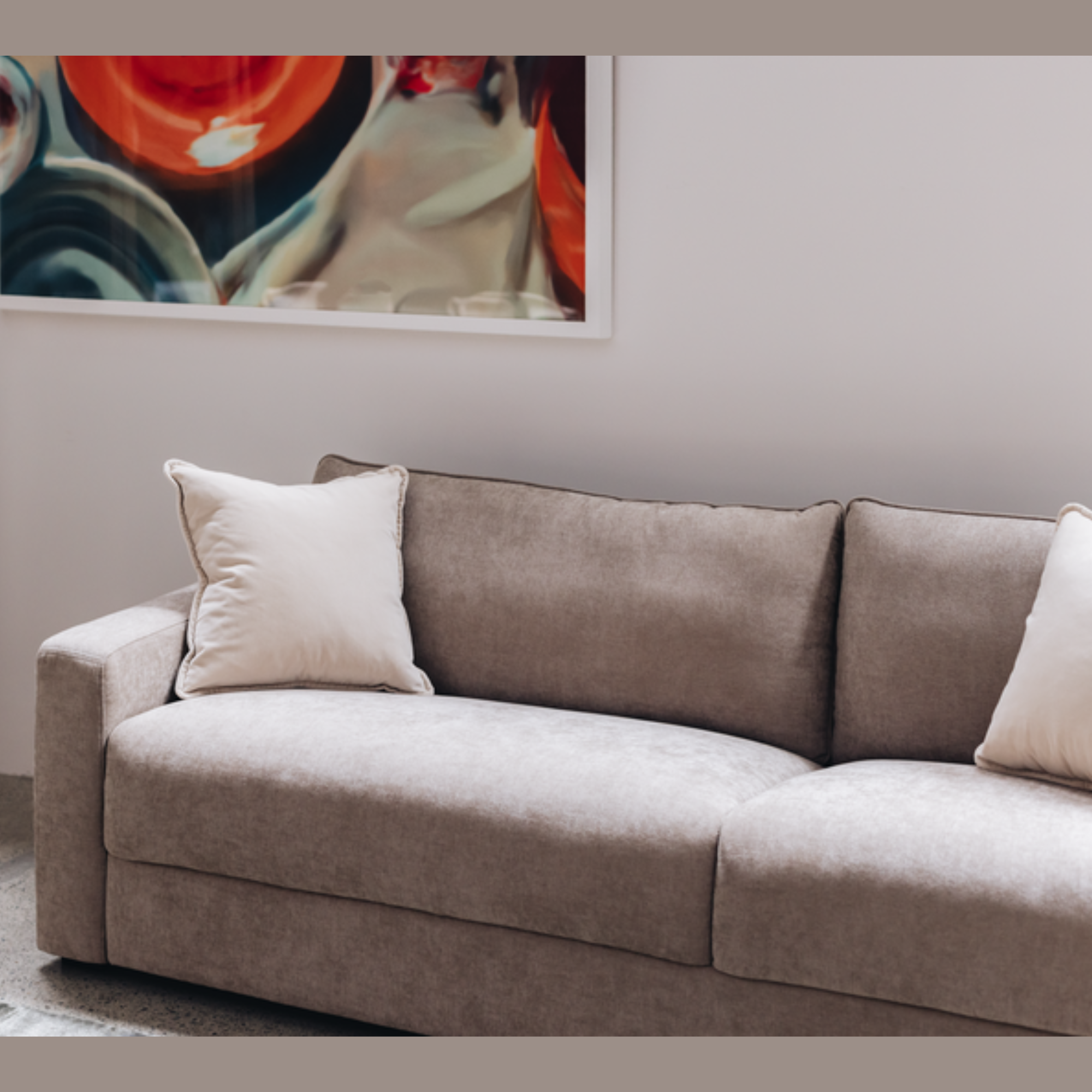 ASHA 3 SEATER SOFA | LATTE