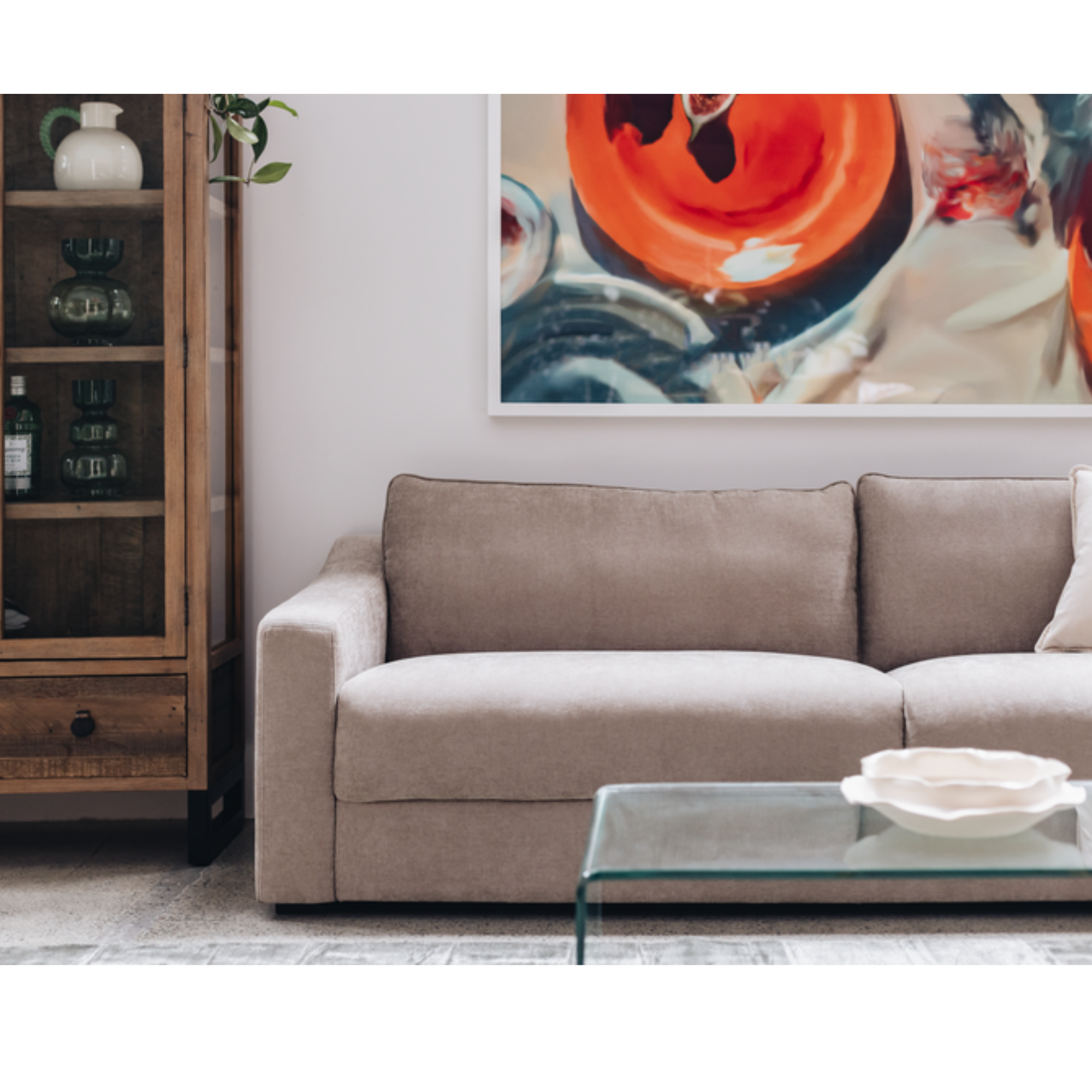ASHA 3 SEATER SOFA | LATTE