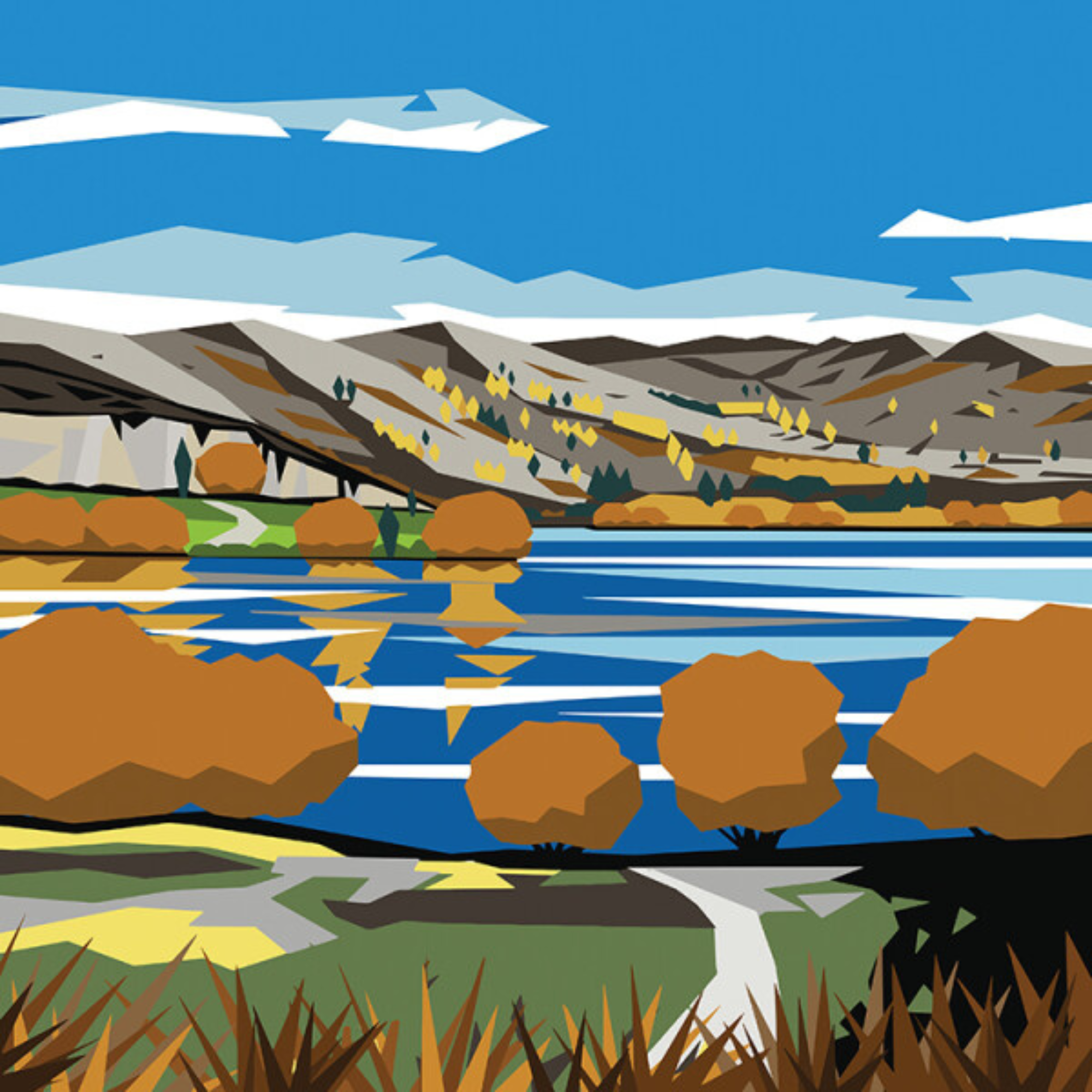 BANNOCKBURN INLET | CANVAS STRETCHED READY TO HANG | IRA MITCHELL  | NZ MADE