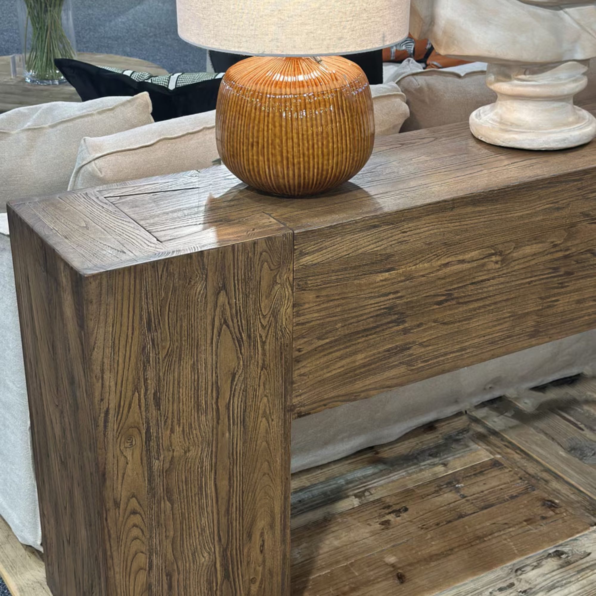 Block Antique Elm Console
