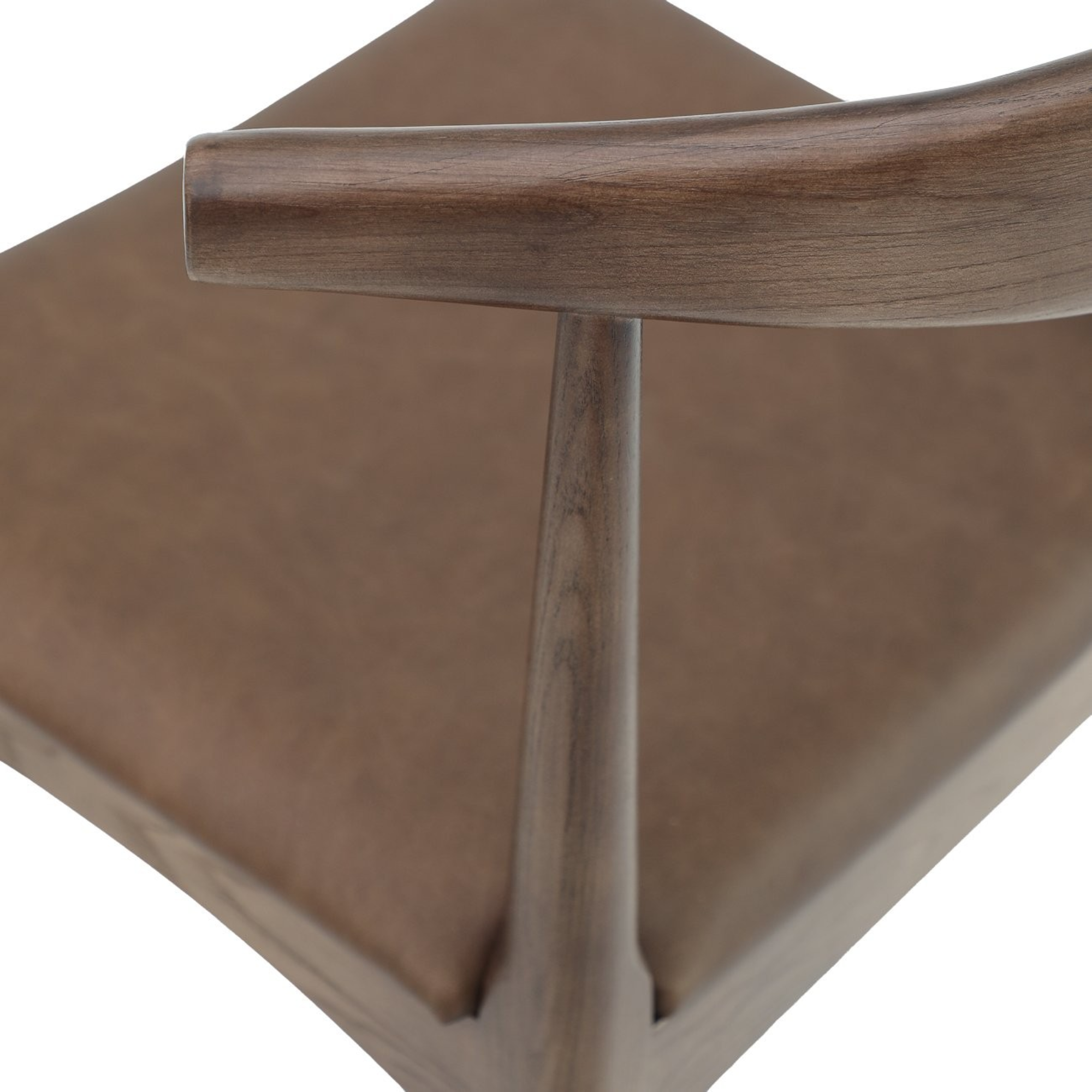 Bowen 75cm Bar Stool | Brown Frame Brown Leather Seat