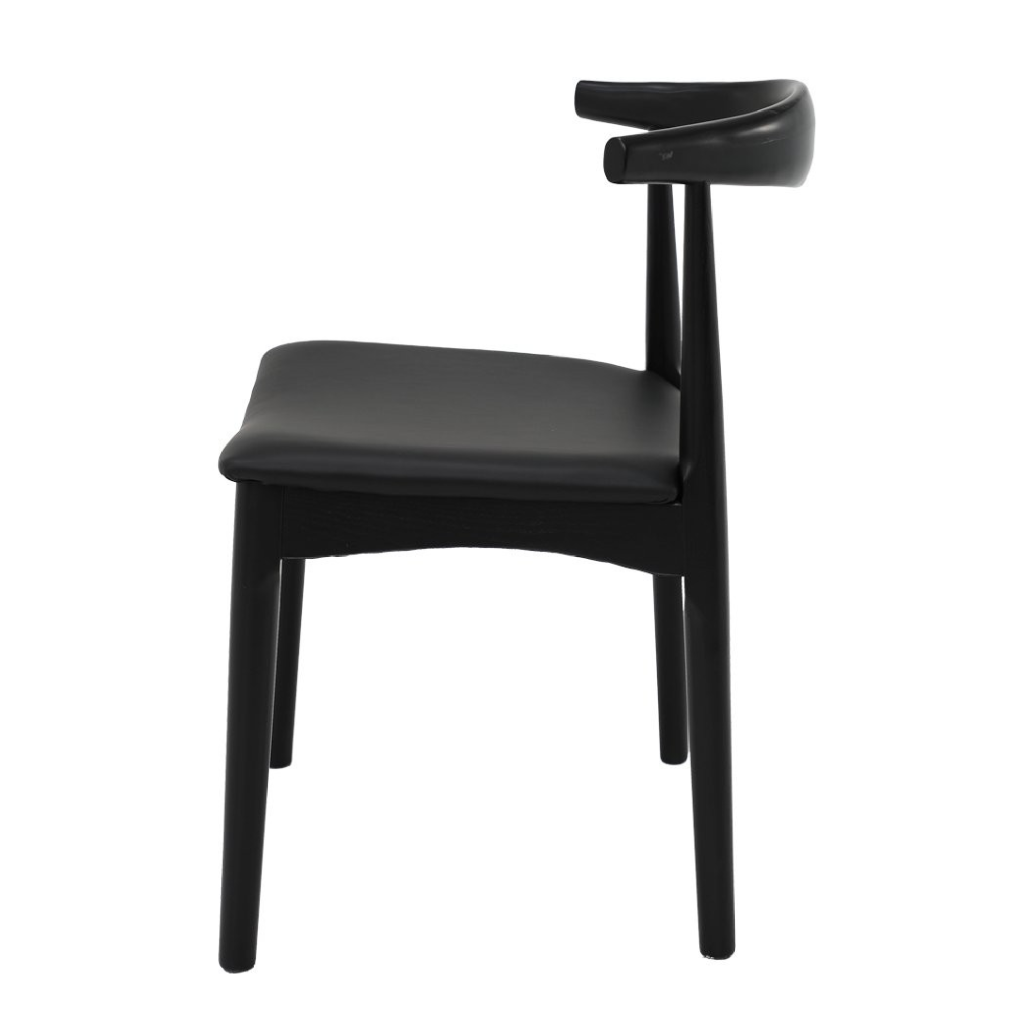 BOWEN BLACK DINING CHAIR | BLACK LEATHER