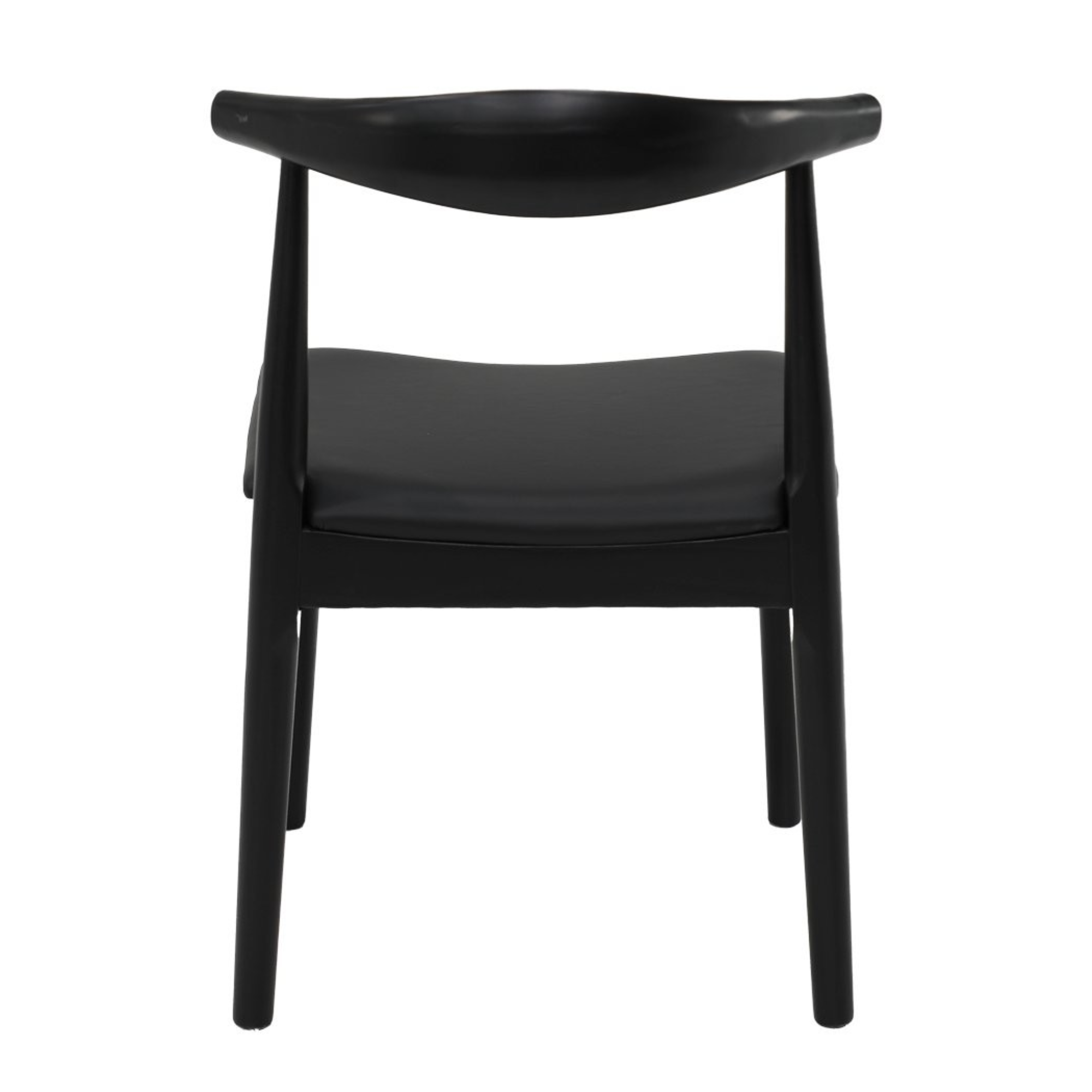 BOWEN BLACK DINING CHAIR | BLACK LEATHER
