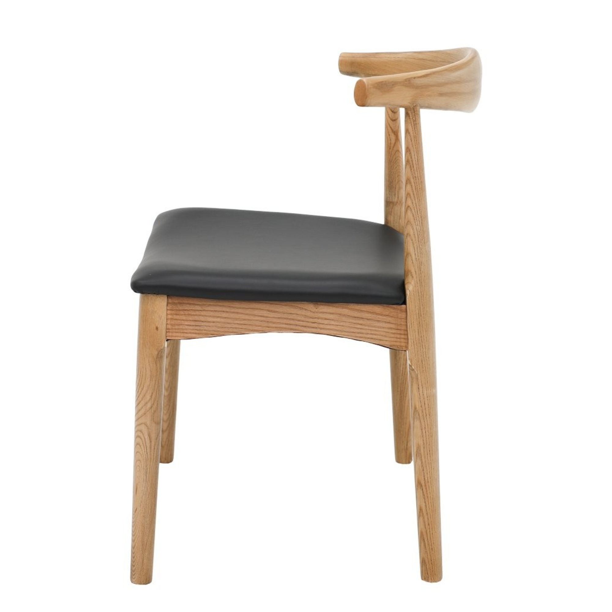 BOWEN DINING CHAIR | NATURAL BLACK LEATHER