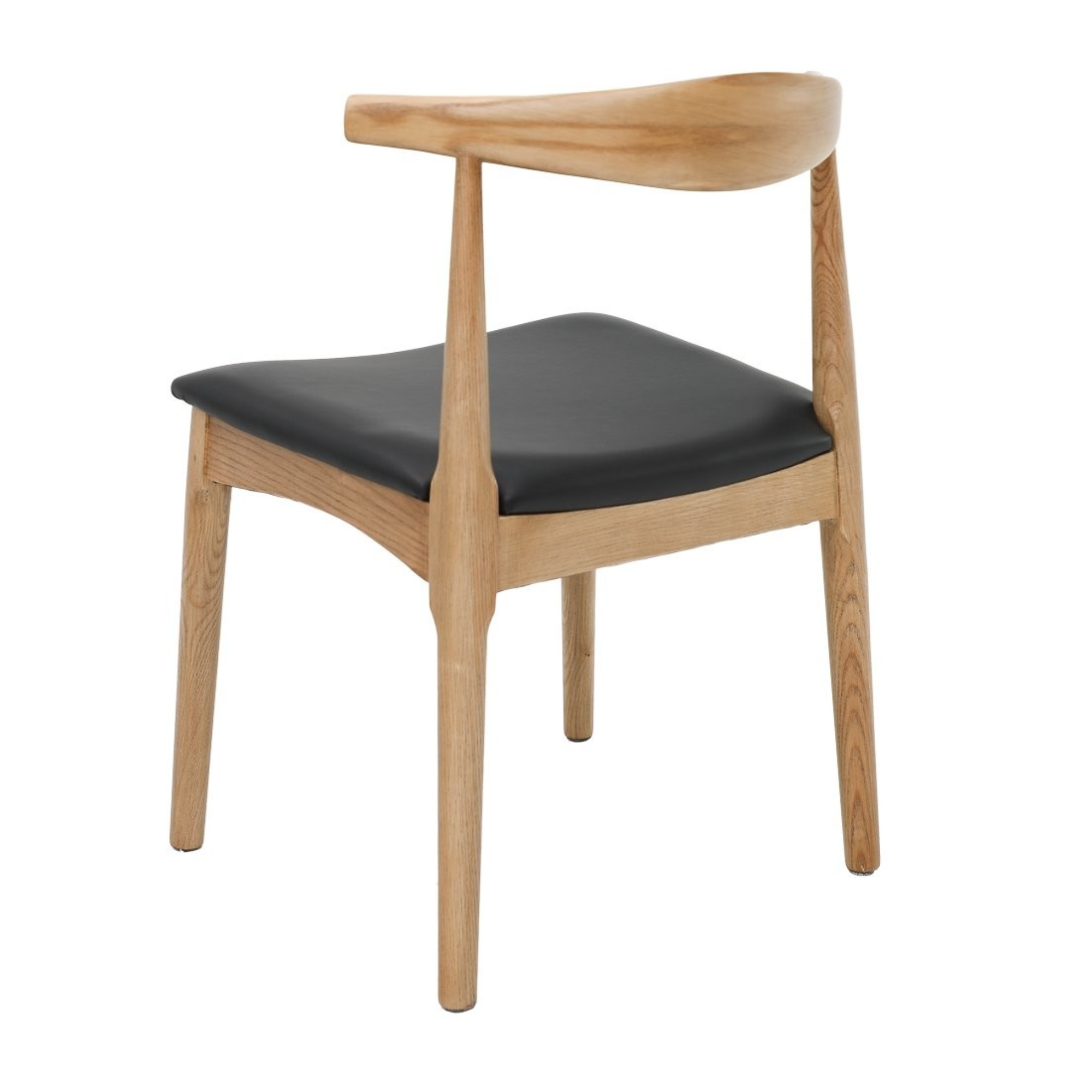 BOWEN DINING CHAIR | NATURAL BLACK LEATHER
