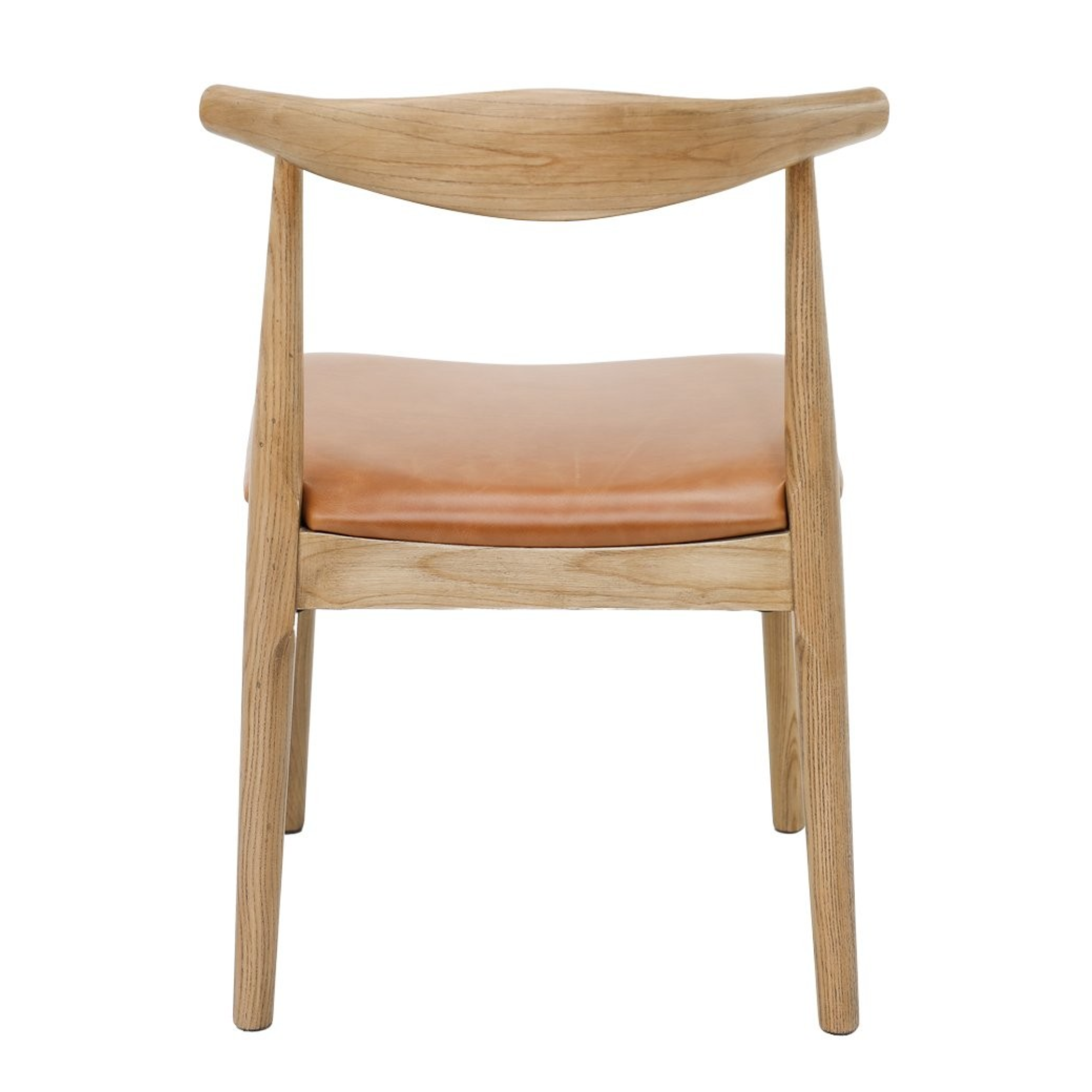 Bowen Dining Chair | Natural Frame Tan Leather Seat