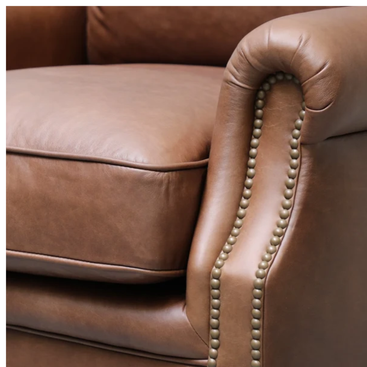 Brunton Armchair | Nutmeg Leather