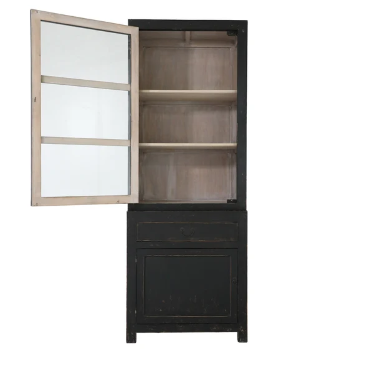 Casa Large Glass Cabinet | Black