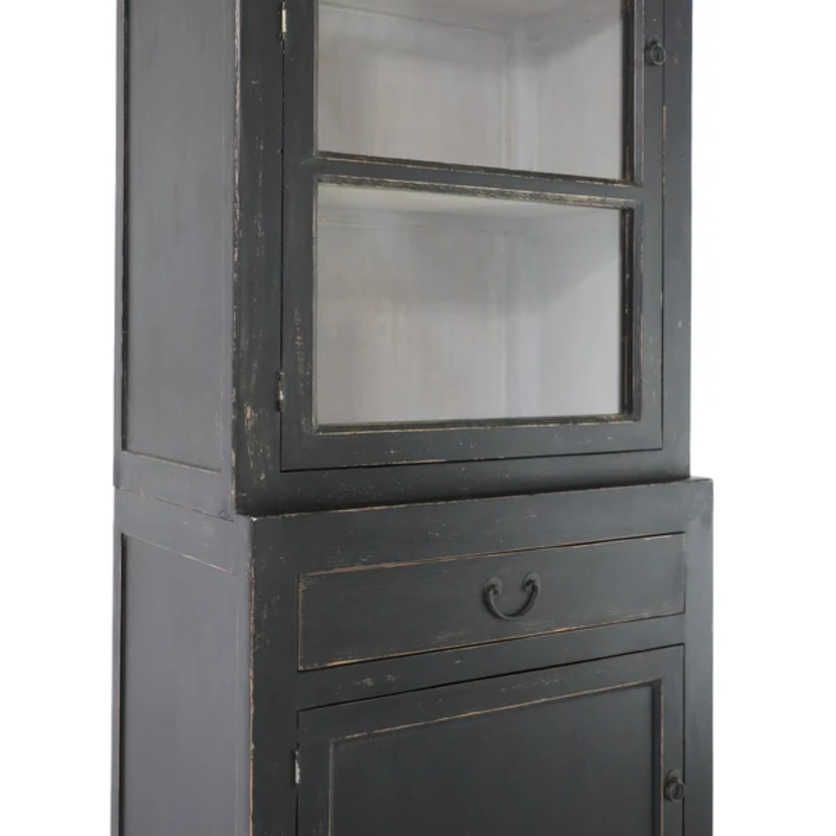 Casa Large Glass Cabinet | Black