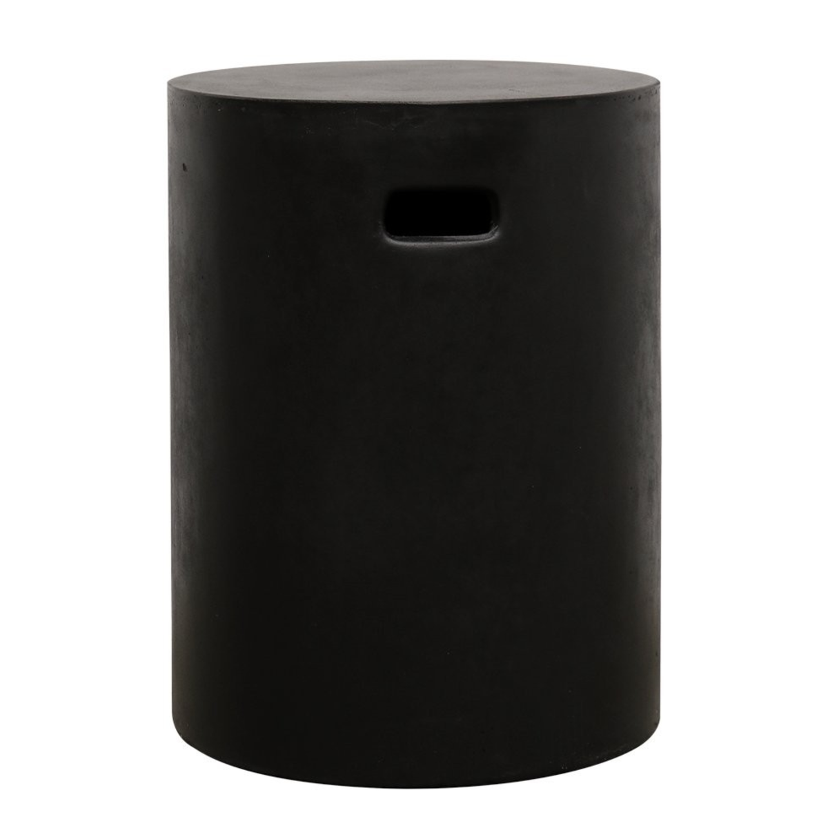 Concrete Pipe Side Table - Stool | Black