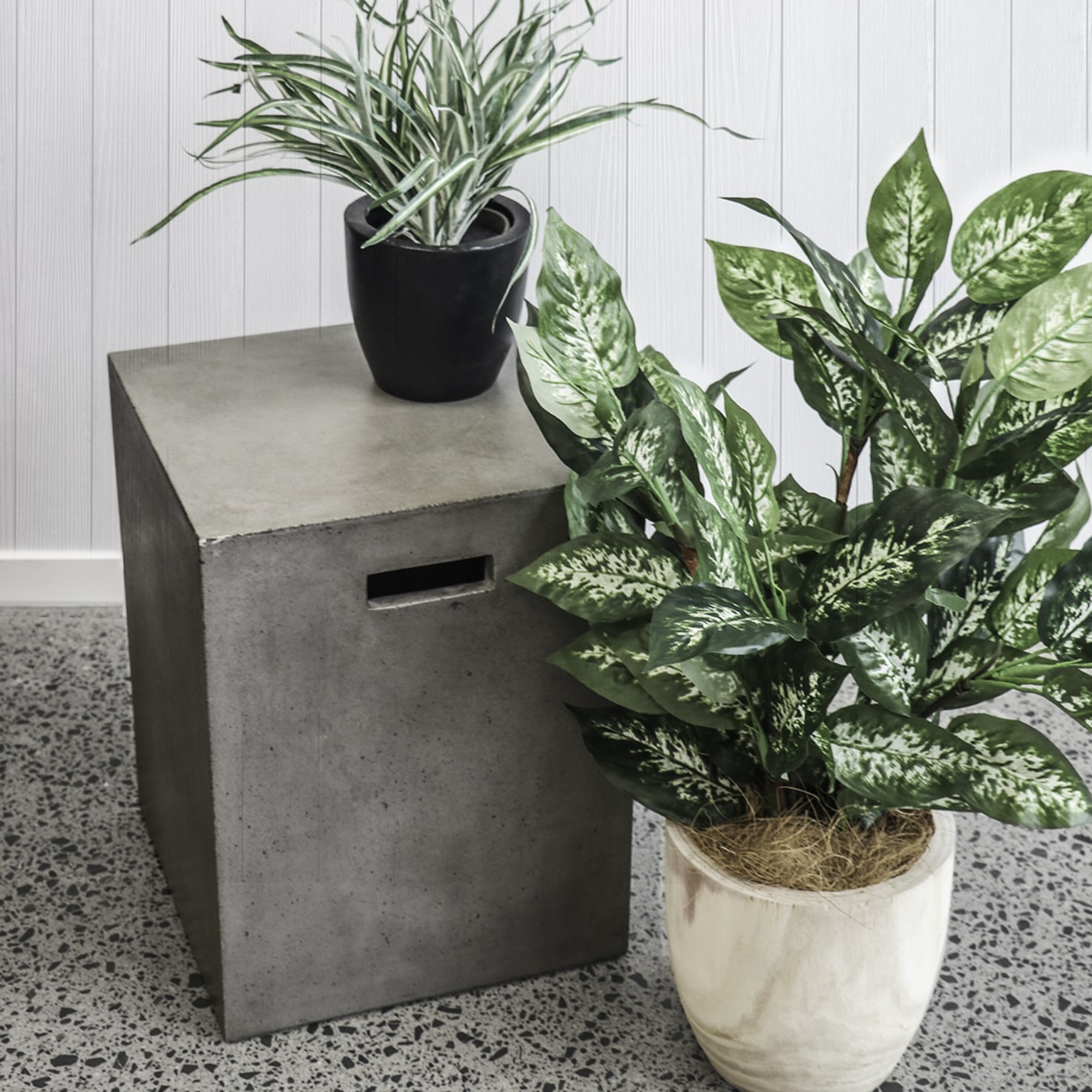 Concrete Rectangle Side Table | Grey