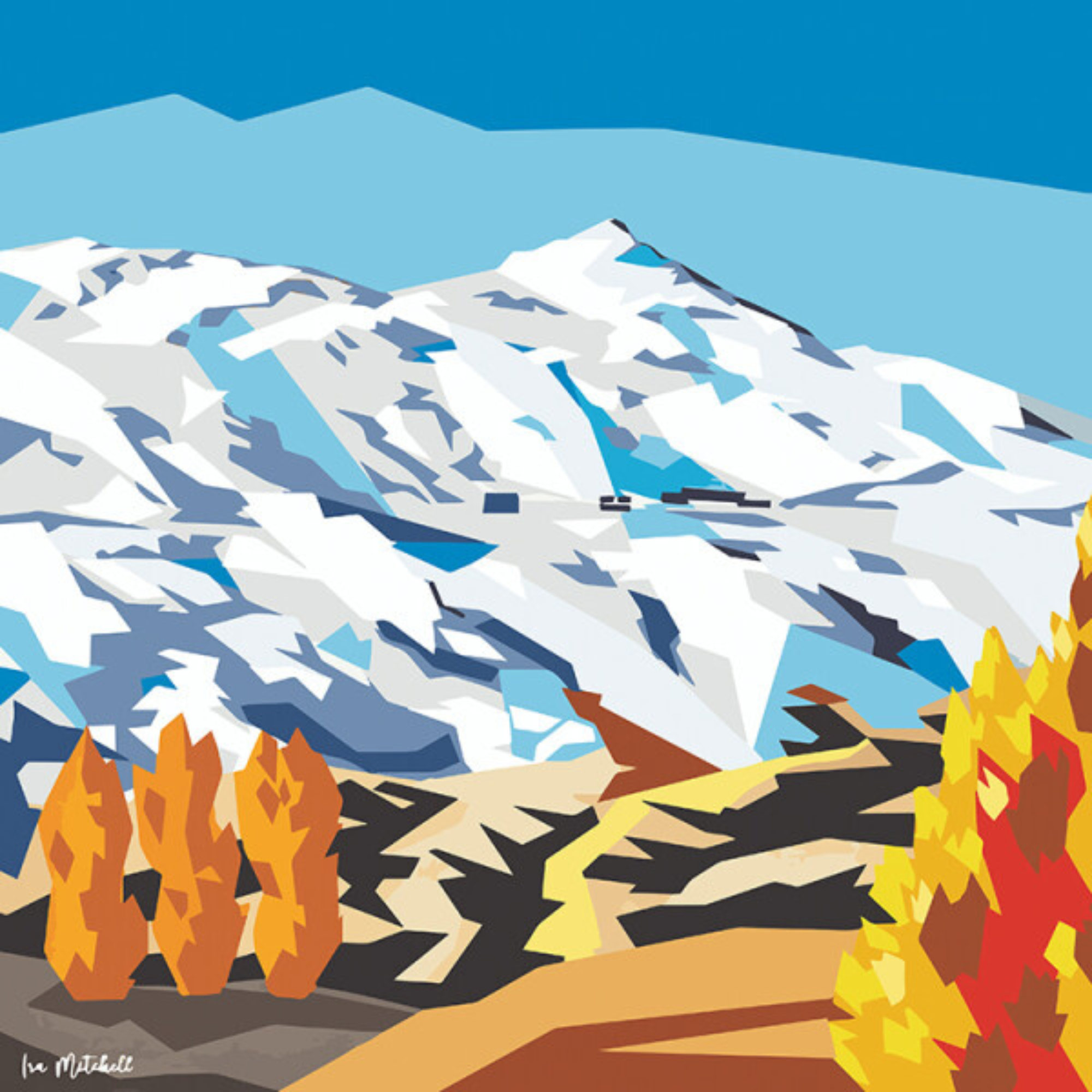 CORONET PEAK | CANVAS STRETCHED READY TO HANG | IRA MITCHELL  | NZ MADE