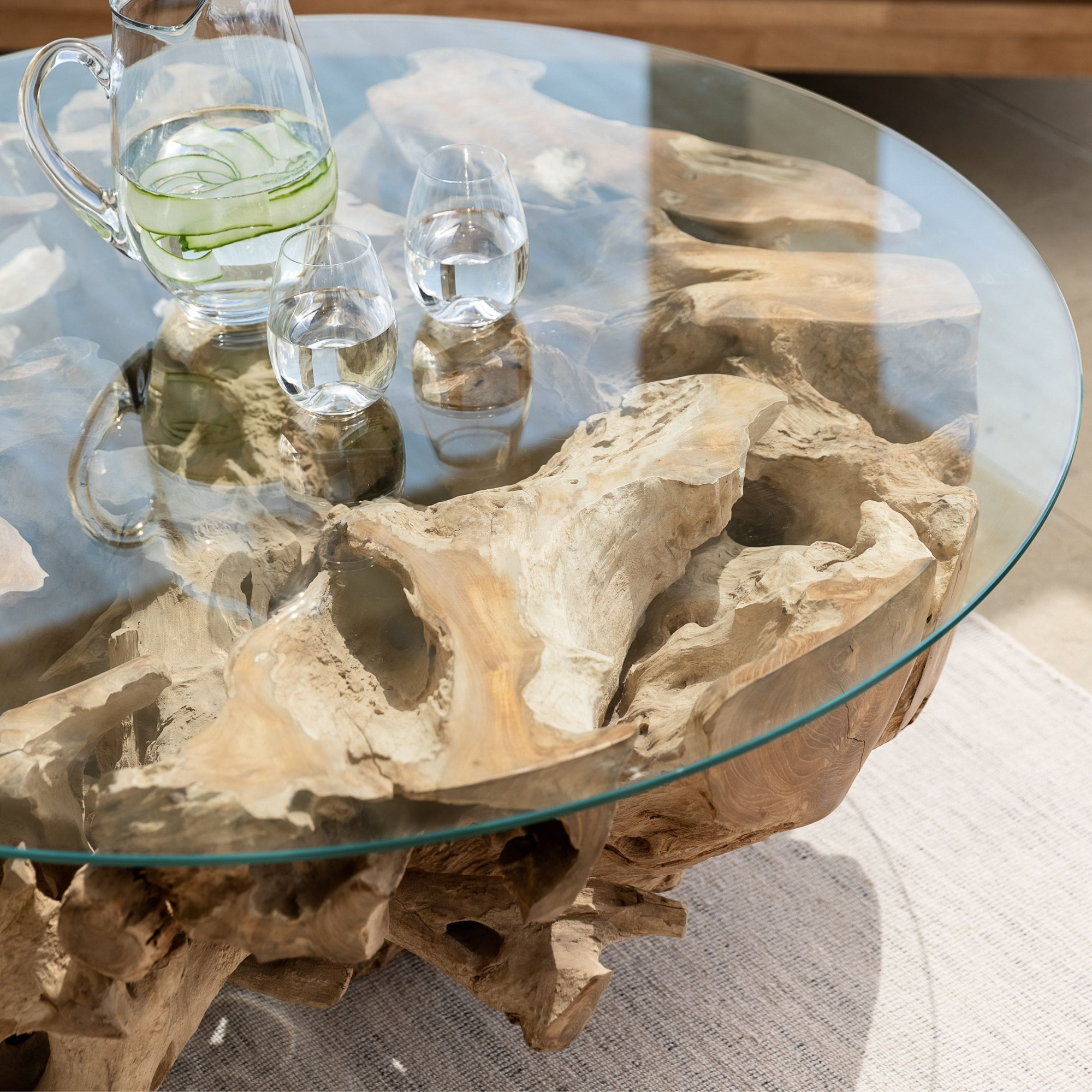 CRUSOE ROOT ROUND COFFEE TABLE
