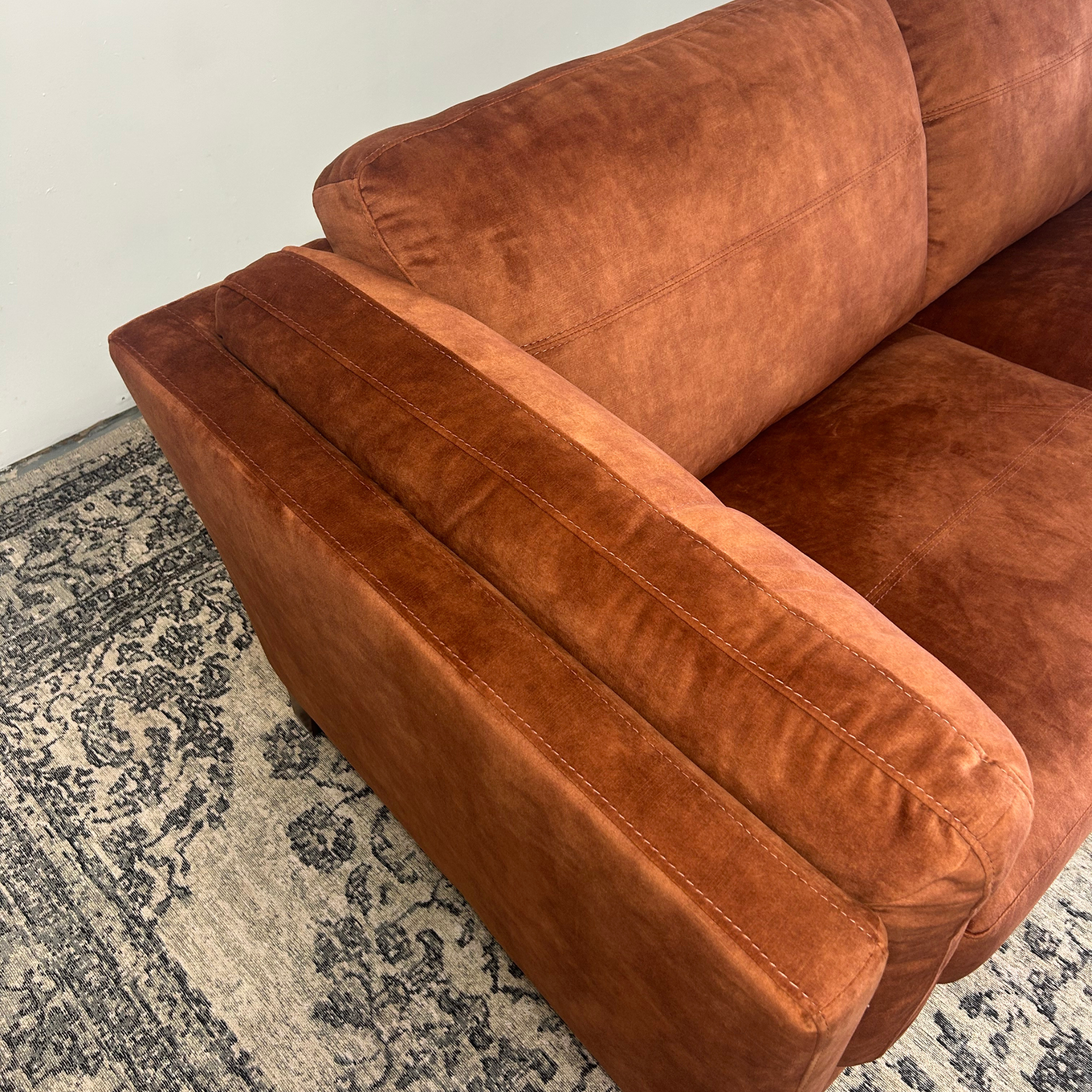 Demaro 3 Seater Sofa | Burnt Orange