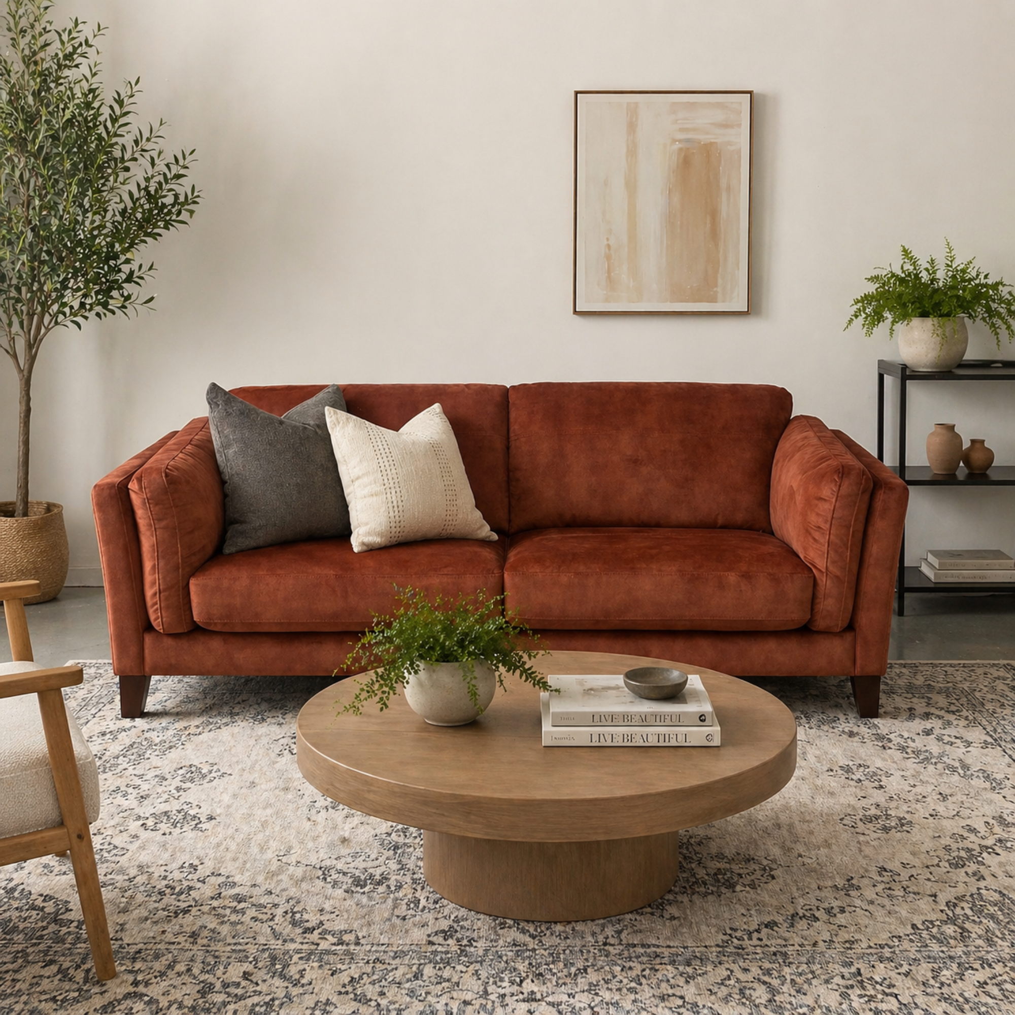 Demaro 3 Seater Sofa | Burnt Orange