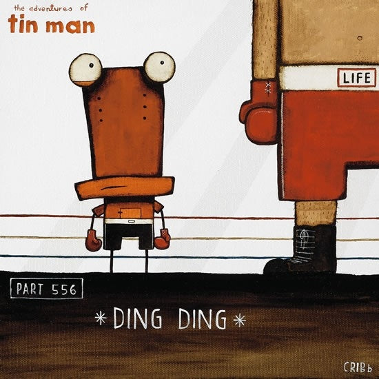 TIN MAN 'DING DING' | BOX FRAME READY TO HANG | TONY CRIBB | NZ MADE